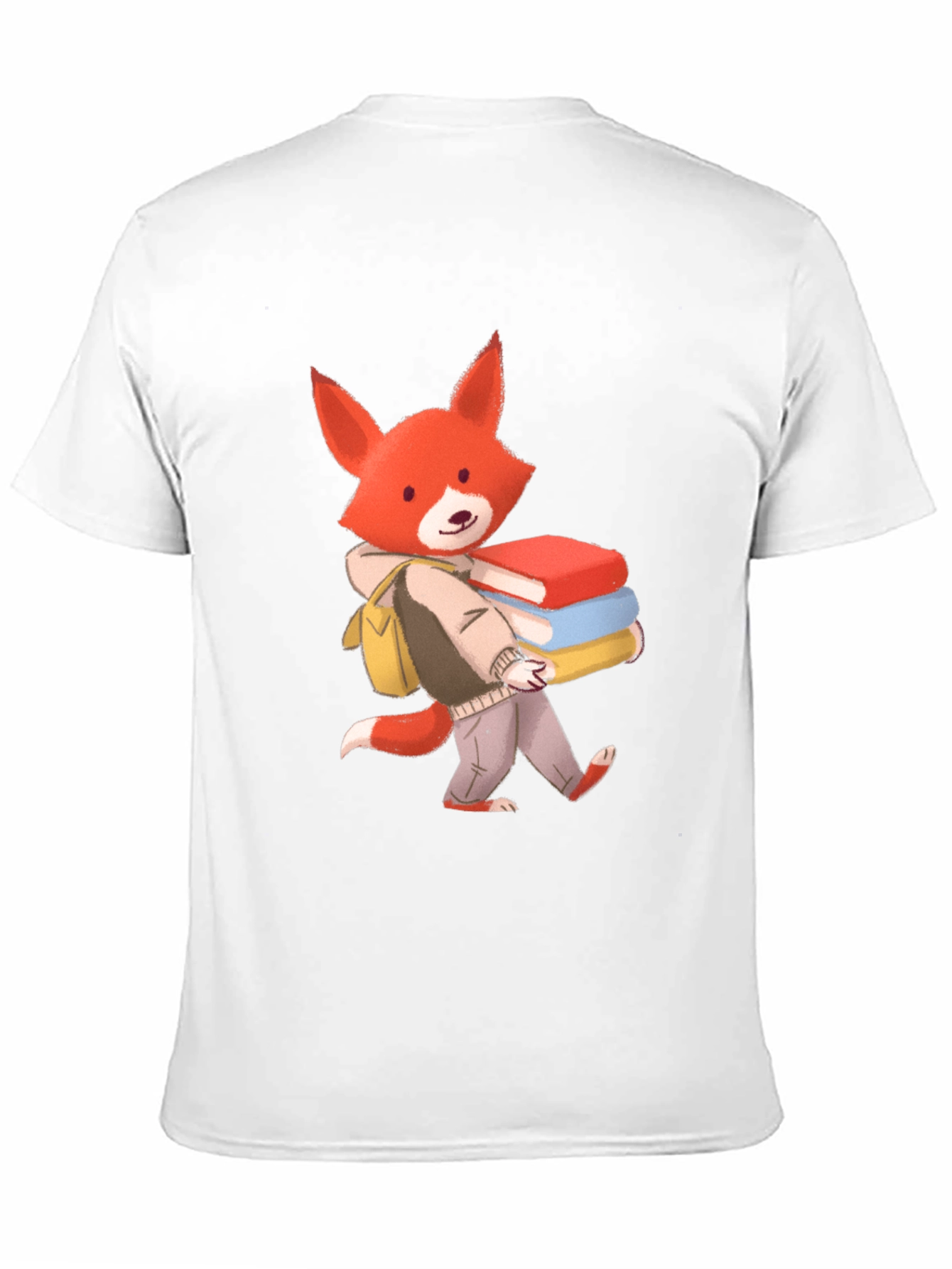 Black Fox with Books Graphic T-Shirt view 11