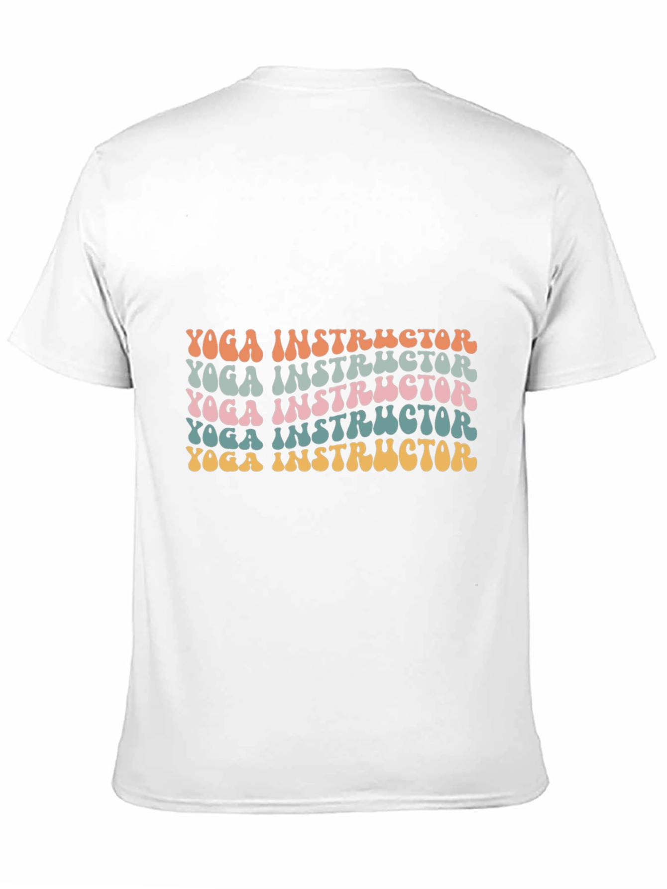 Black Yoga Instructor Retro T-Shirt view 11