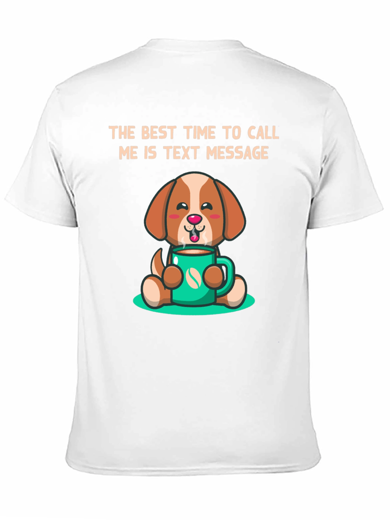 Black Text Message Dog Graphic T-Shirt view 11