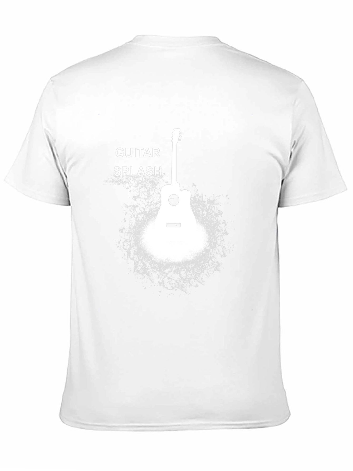 Black Guitar Splash Black T-Shirt view 11