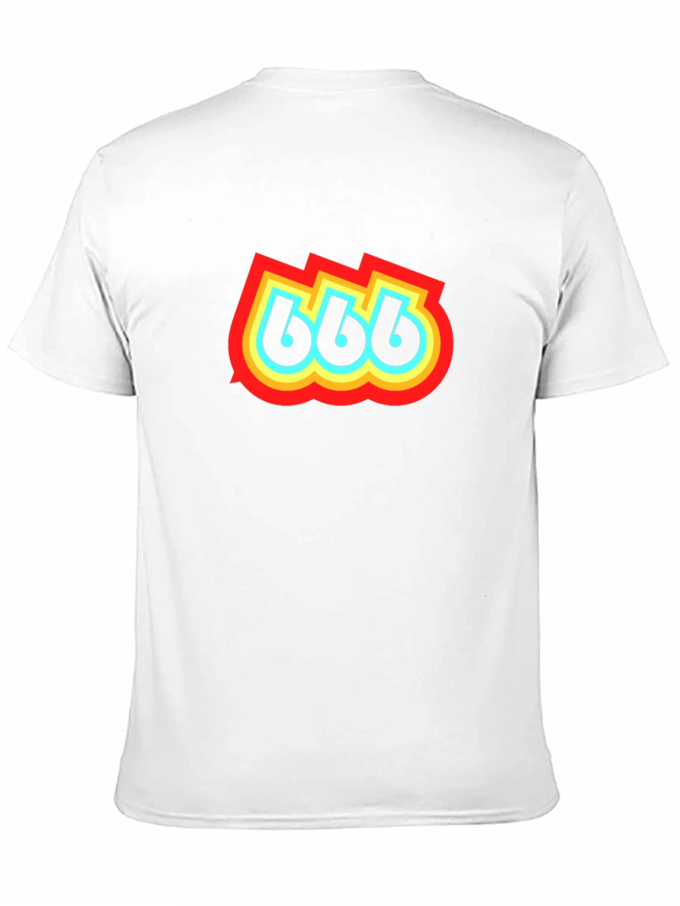 Black Retro 666 Graphic Print Black T-Shirt view 11