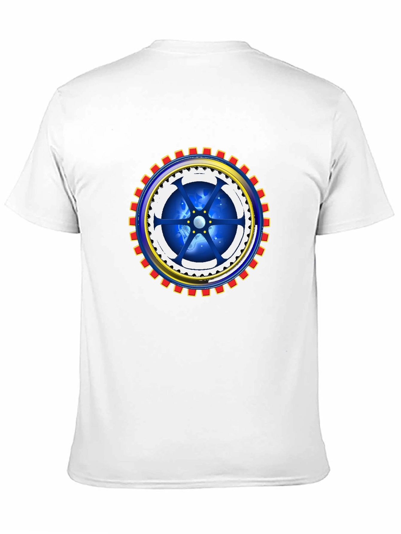 Black Cosmic Gear Graphic Tee - Cool Design view 11