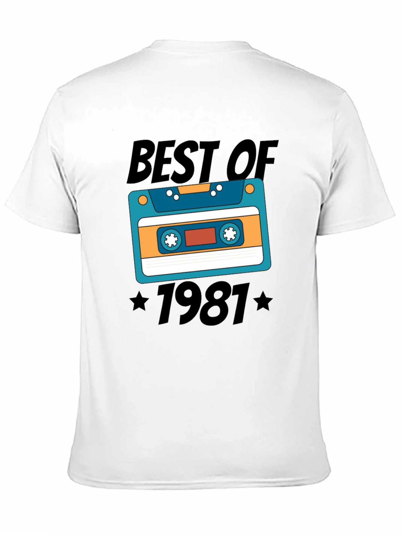 Black Best of 1981 Cassette Tape T-Shirt view 11