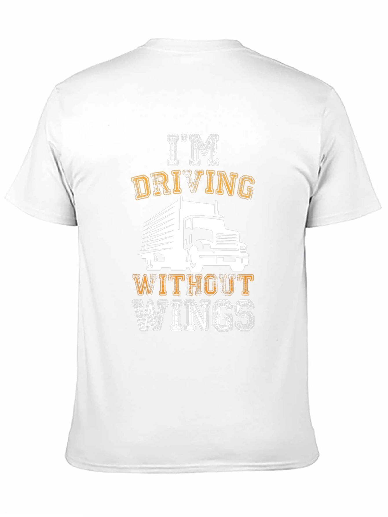 Black I'm Driving Without Wings Black T-Shirt view 11