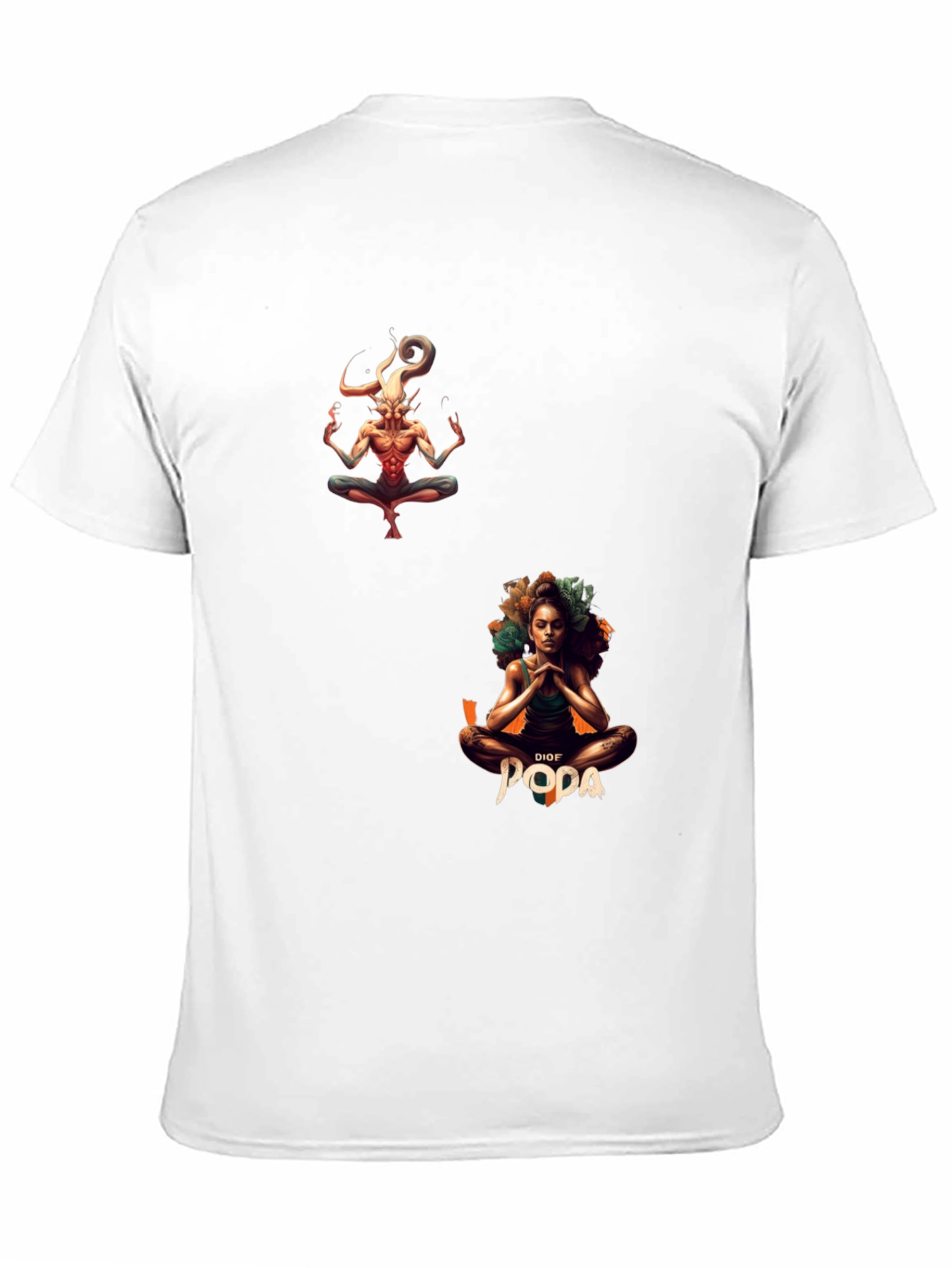 Black Unique Graphic Print Black T-Shirt view 11