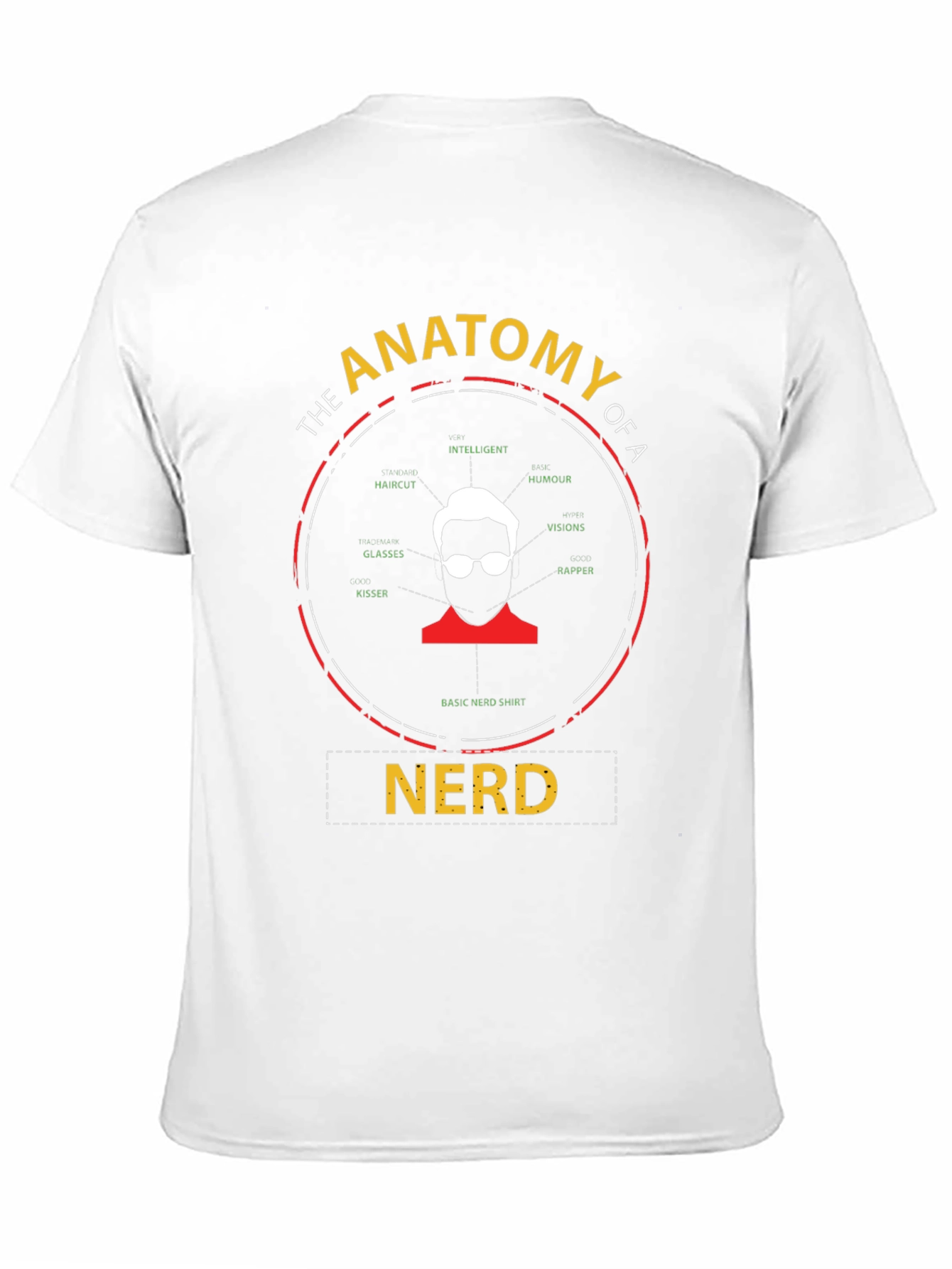 Black Anatomy of a Nerd T-Shirt - Geek Humor Apparel view 11