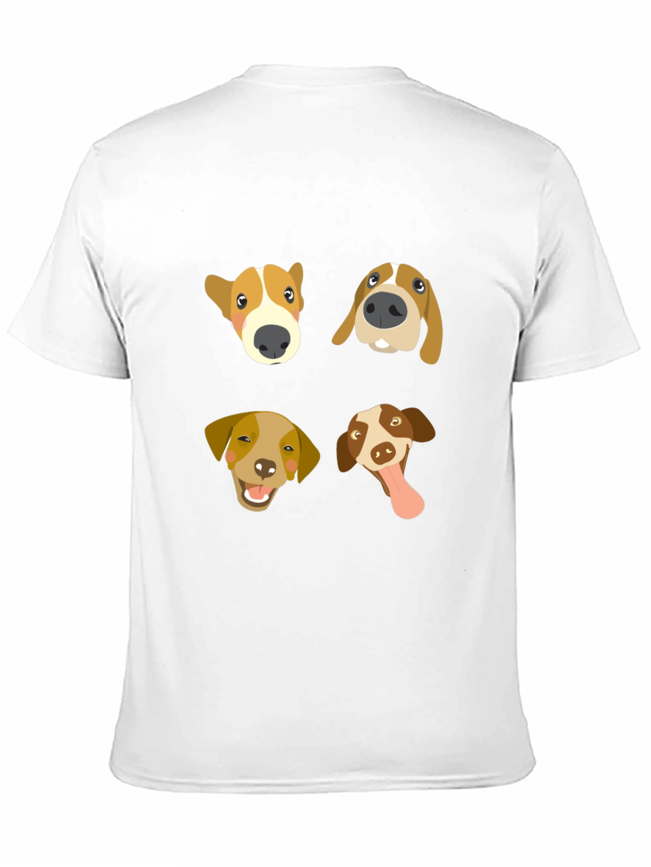 Black Dog Faces Graphic Tee - Cute Canine T-Shirt view 11