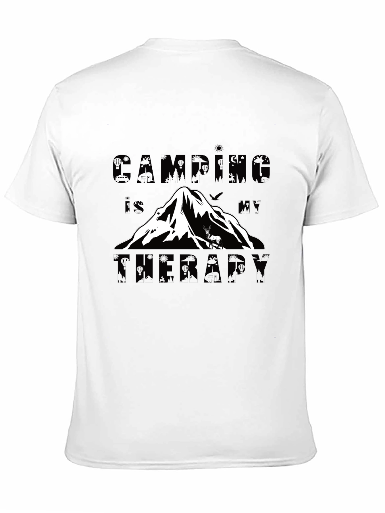 Black Camping is my Therapy T-Shirt view 11