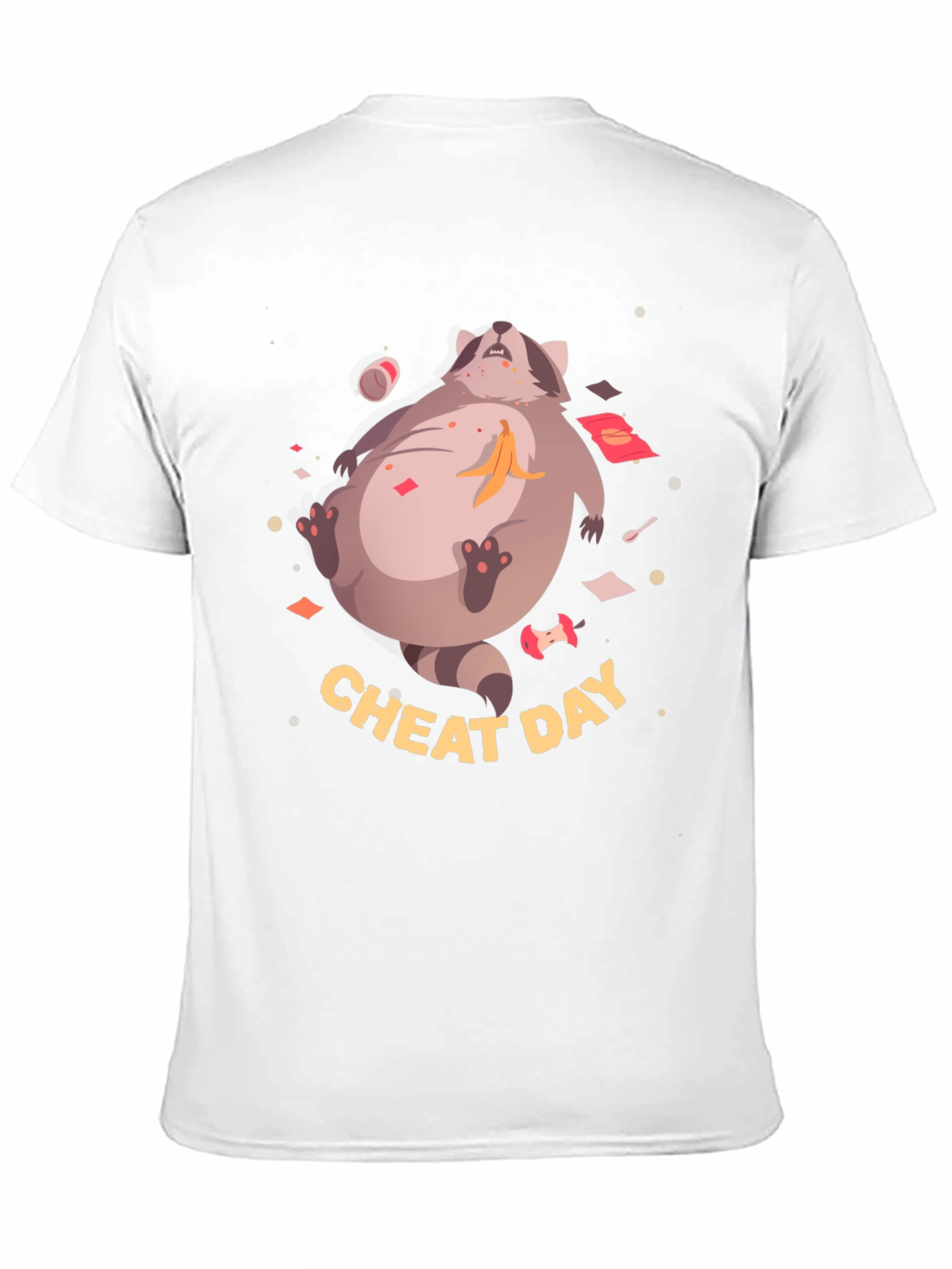 Black Cheat Day Racoon Graphic Tee view 11