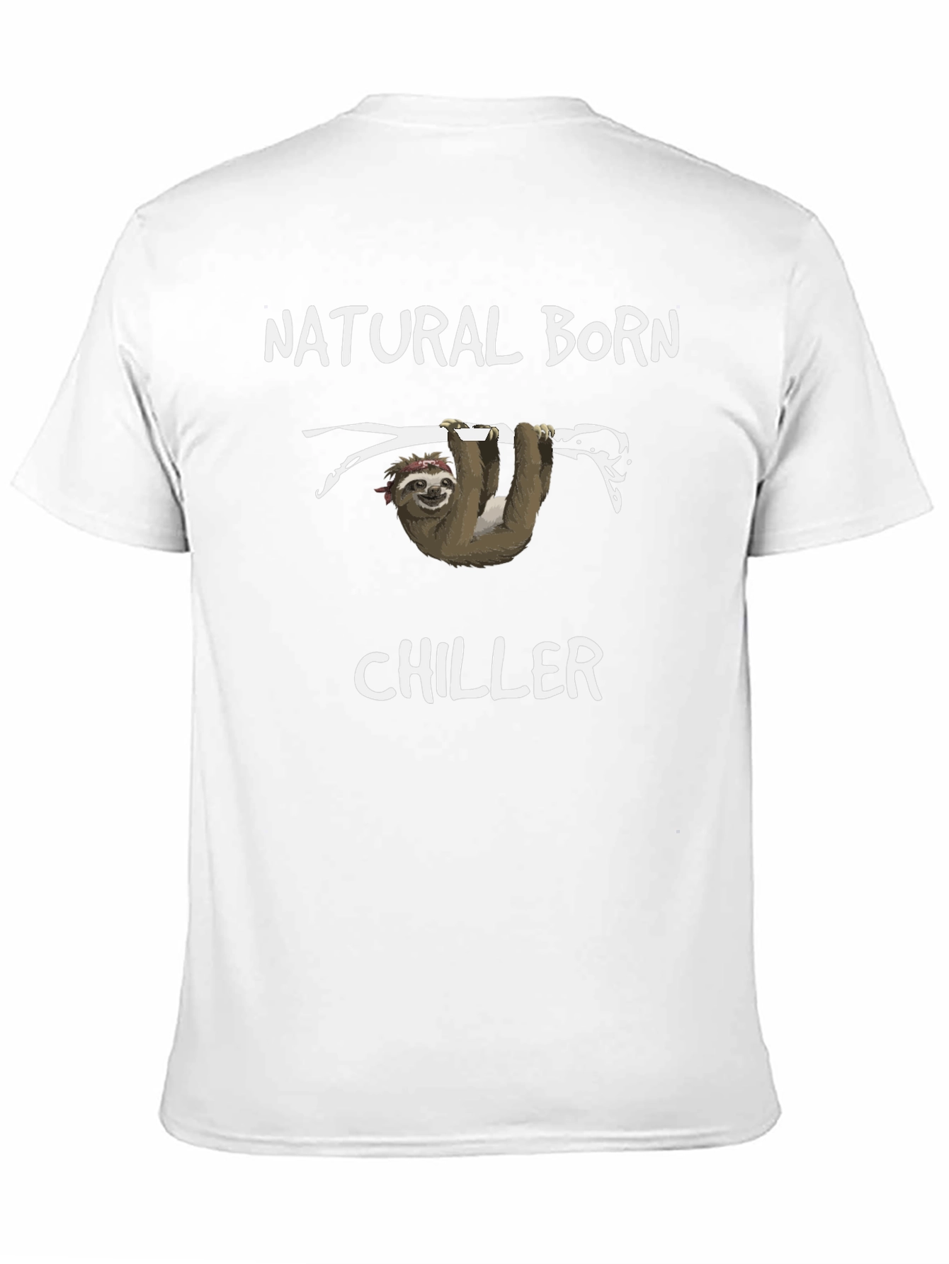 Black Natural Born Chiller Sloth Graphic Tee - Black view 11