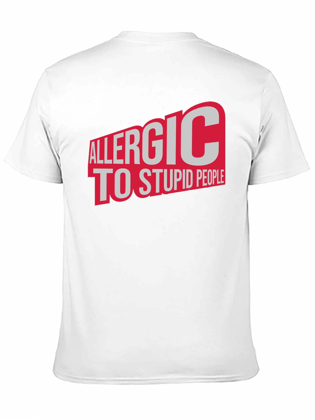 Black Allergic to Stupid People Graphic T-Shirt view 11