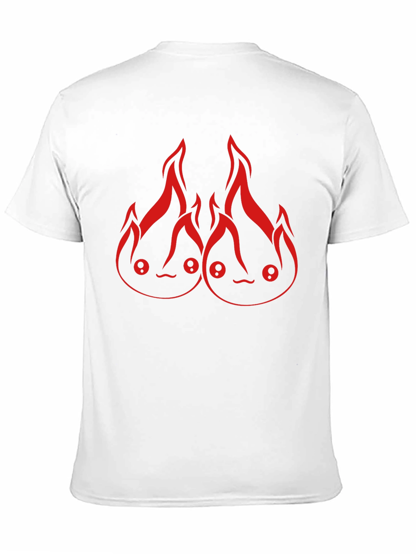 Black Calcifer Fire Spirit Graphic T-Shirt view 11