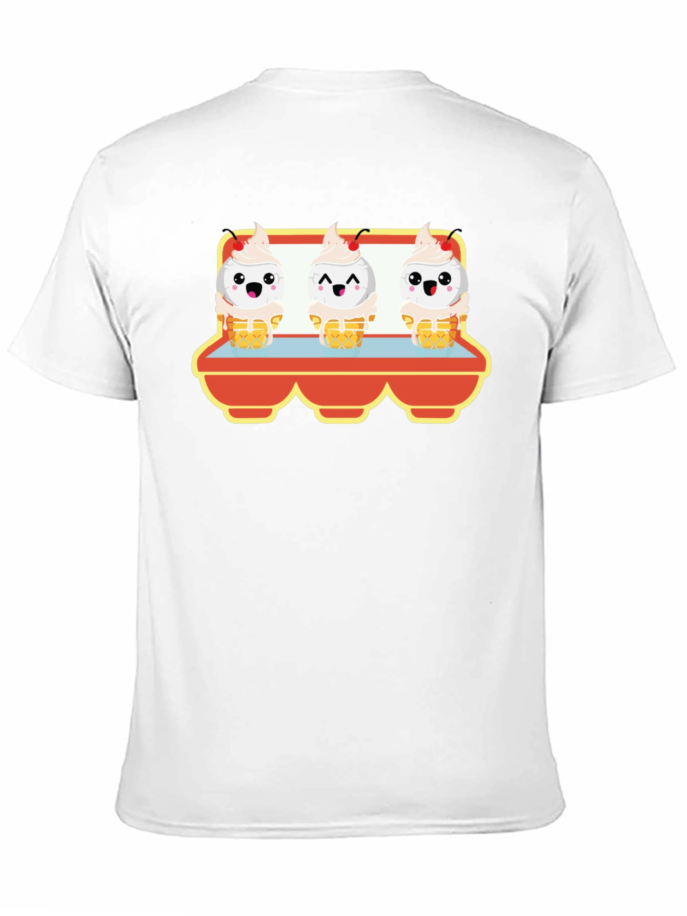 Black Cute Ice Cream Cone T-Shirt - Unique Graphic Tee view 11