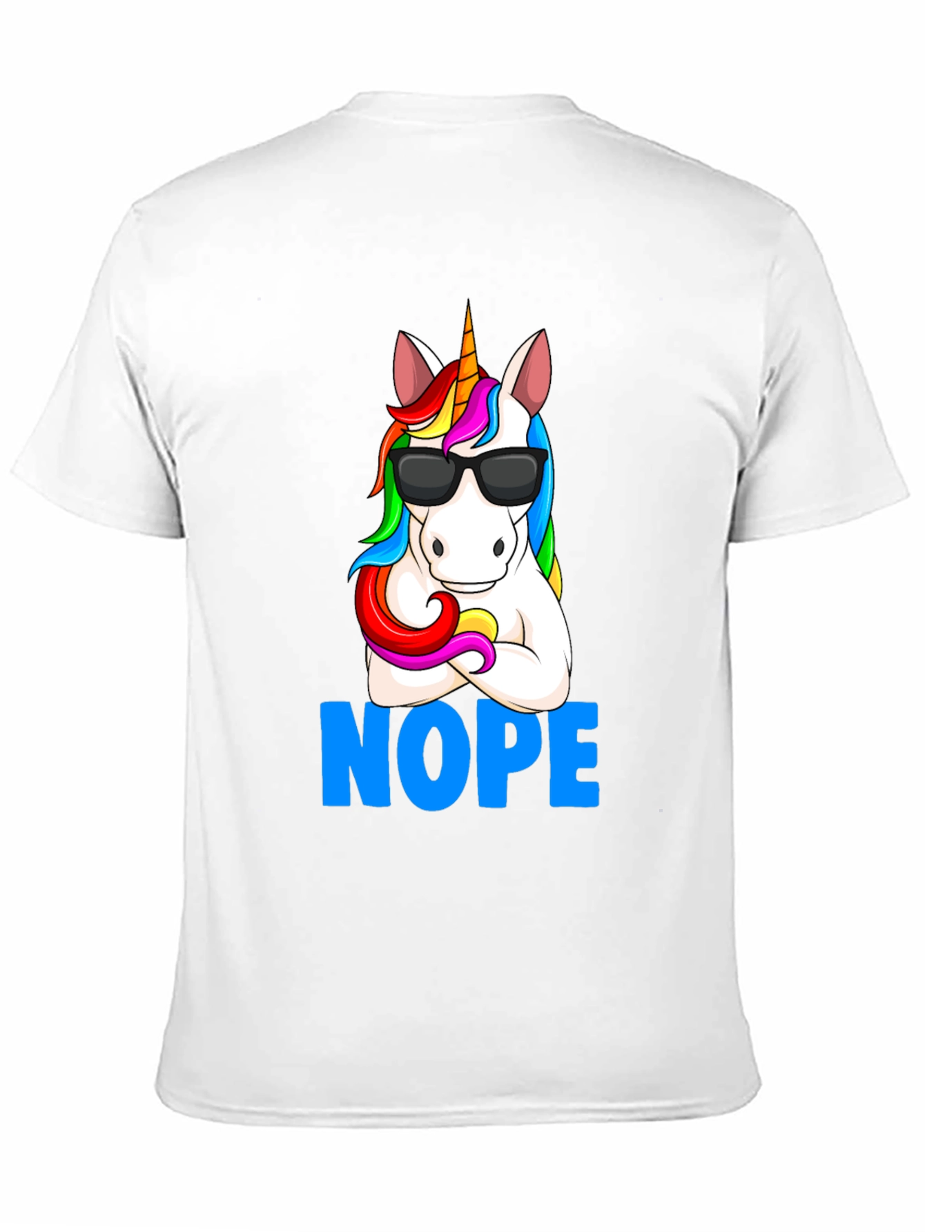 Black Unicorn NOPE T-Shirt - Funny Graphic Tee view 11