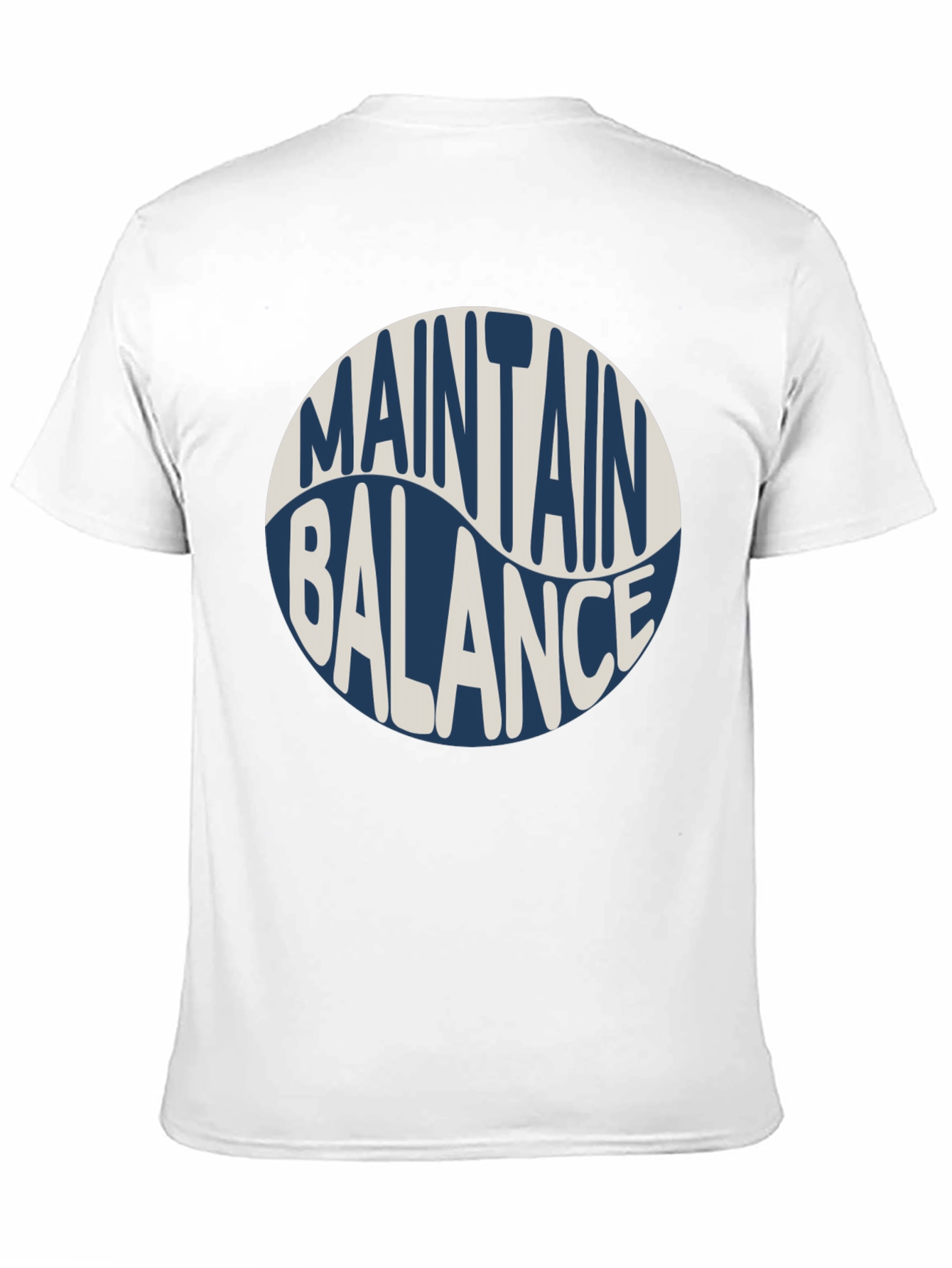 Black Maintain Balance Graphic Tee - Black Crew Neck Cotton Shirt view 11