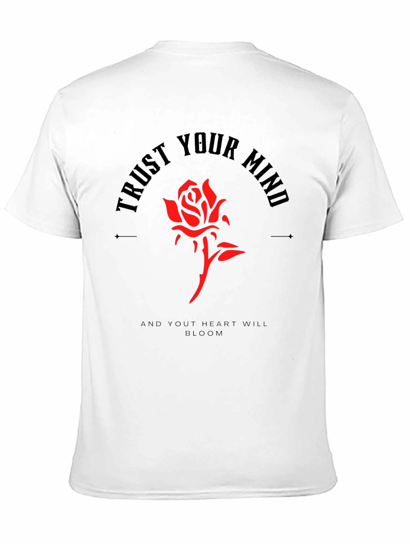 Black Trust Your Mind Rose Graphic Tee view 11
