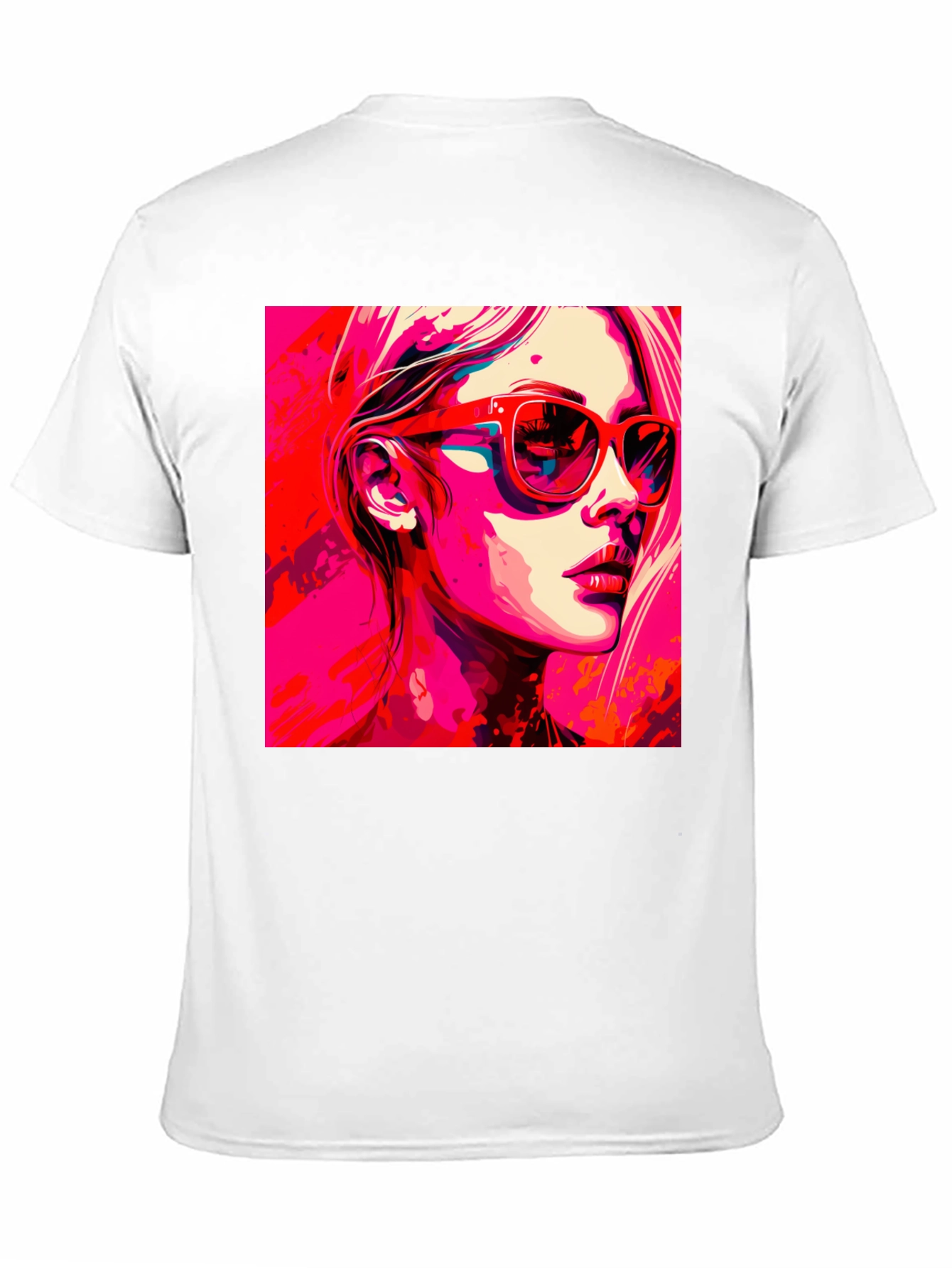 Black Stylish Pop Art Woman Graphic Black T-Shirt view 11