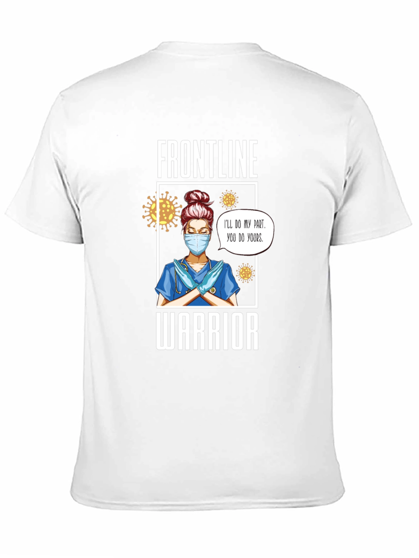 Black Frontline Warrior Nurse T-Shirt - Unisex view 11