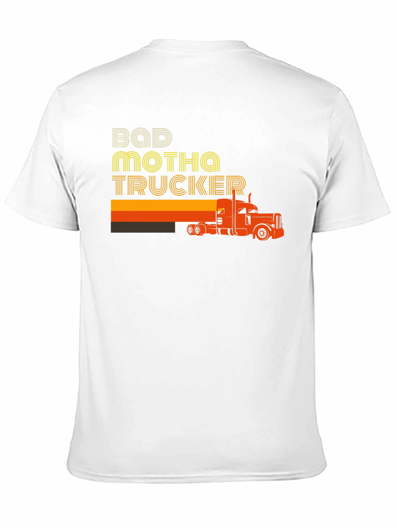 Black Bad Motha Trucker Graphic T-Shirt - Retro Style view 11