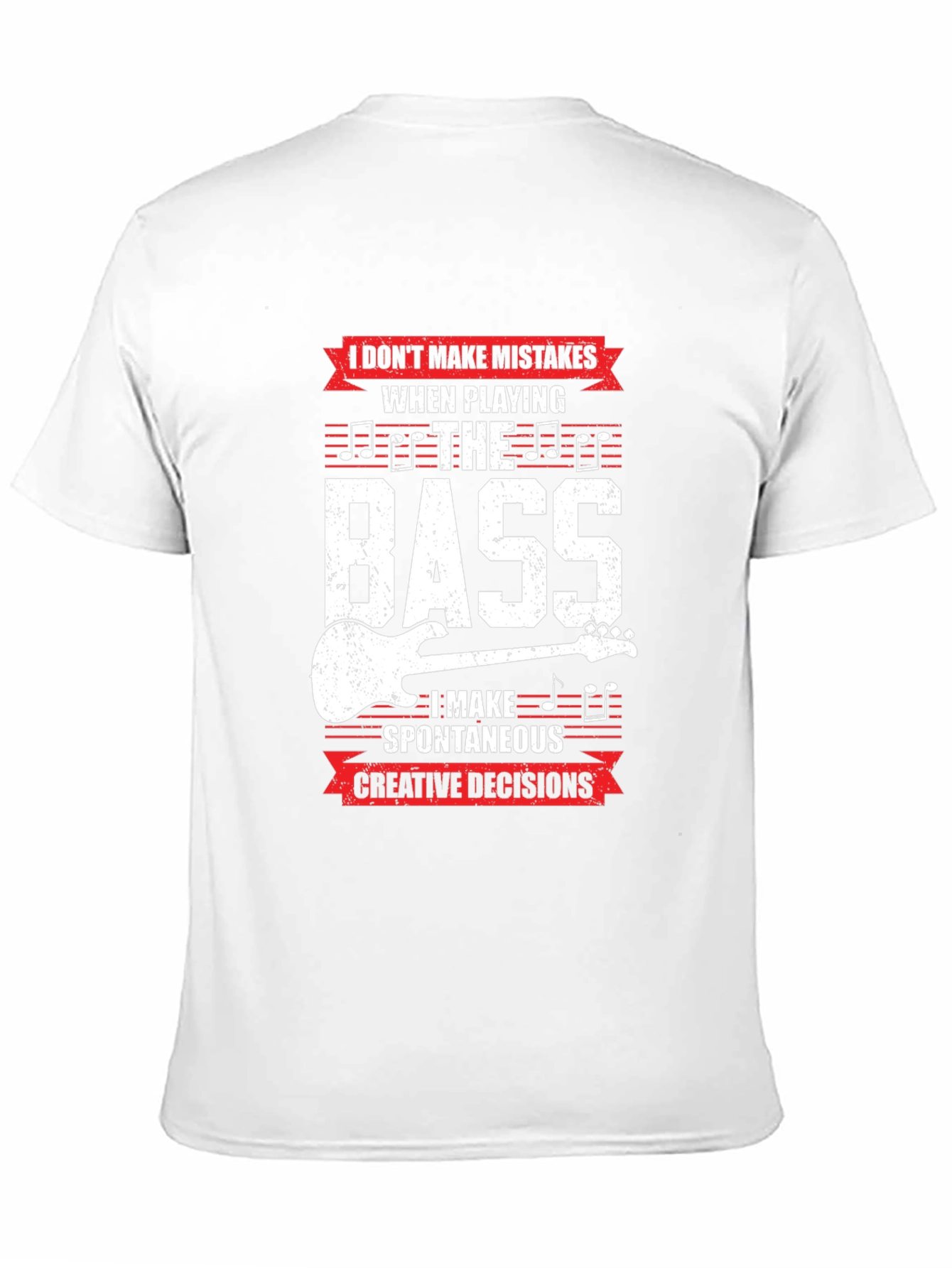 Black Bass Guitar Player T-Shirt - Spontaneous Creative Decisions view 11