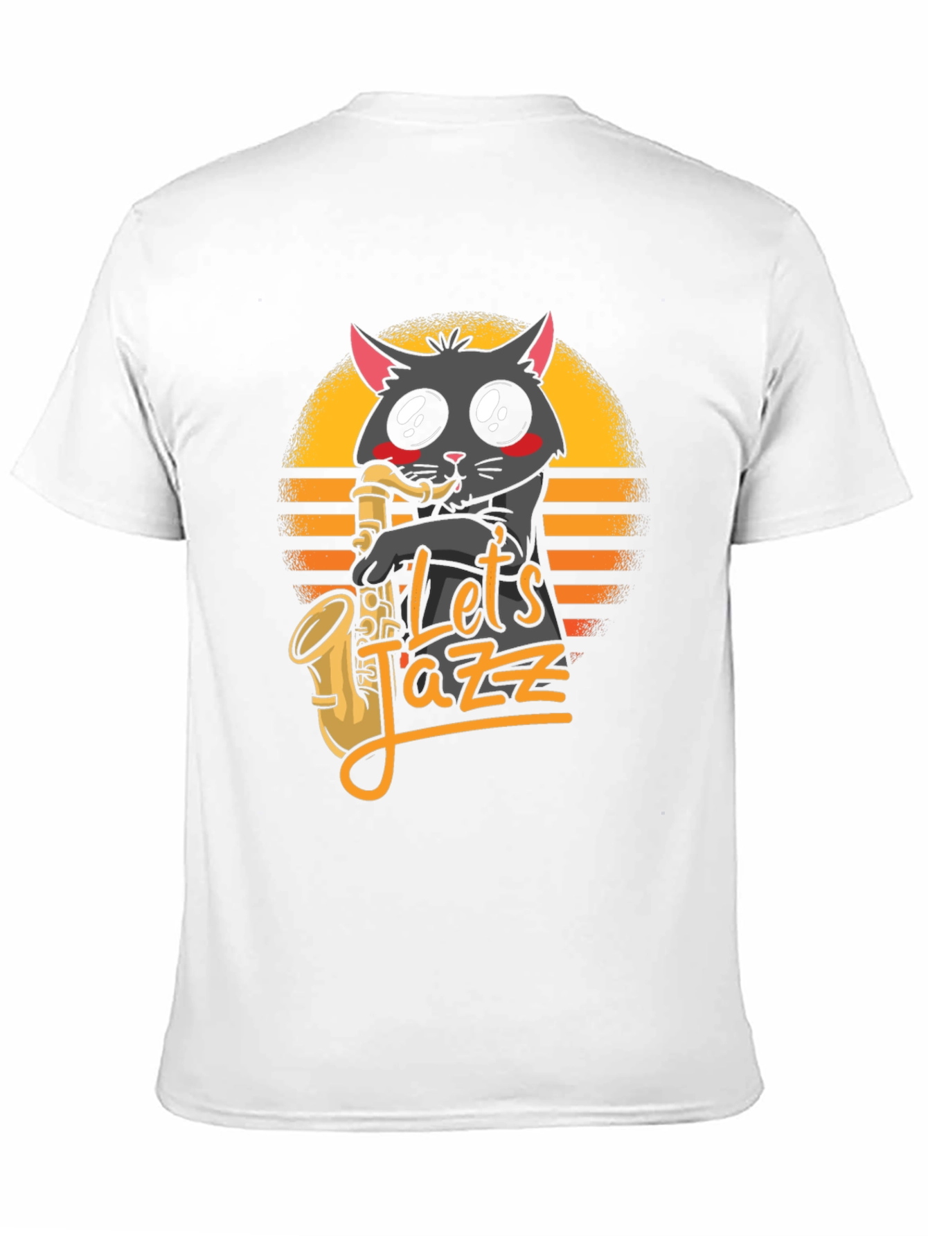 Black Let's Jazz Cat T-Shirt - Black view 11