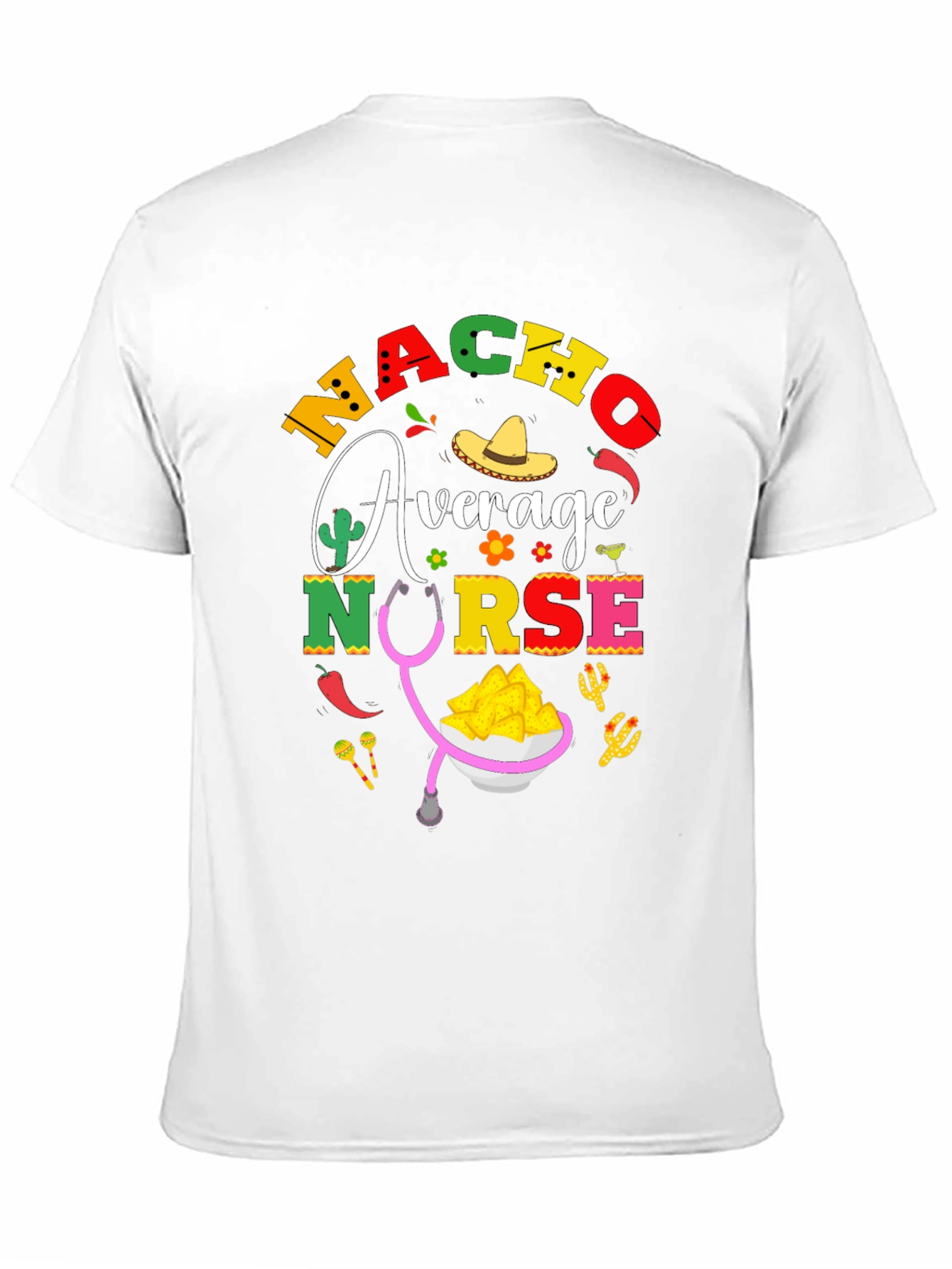 Black Nacho Average Nurse T-Shirt - Black Cotton Tee view 11