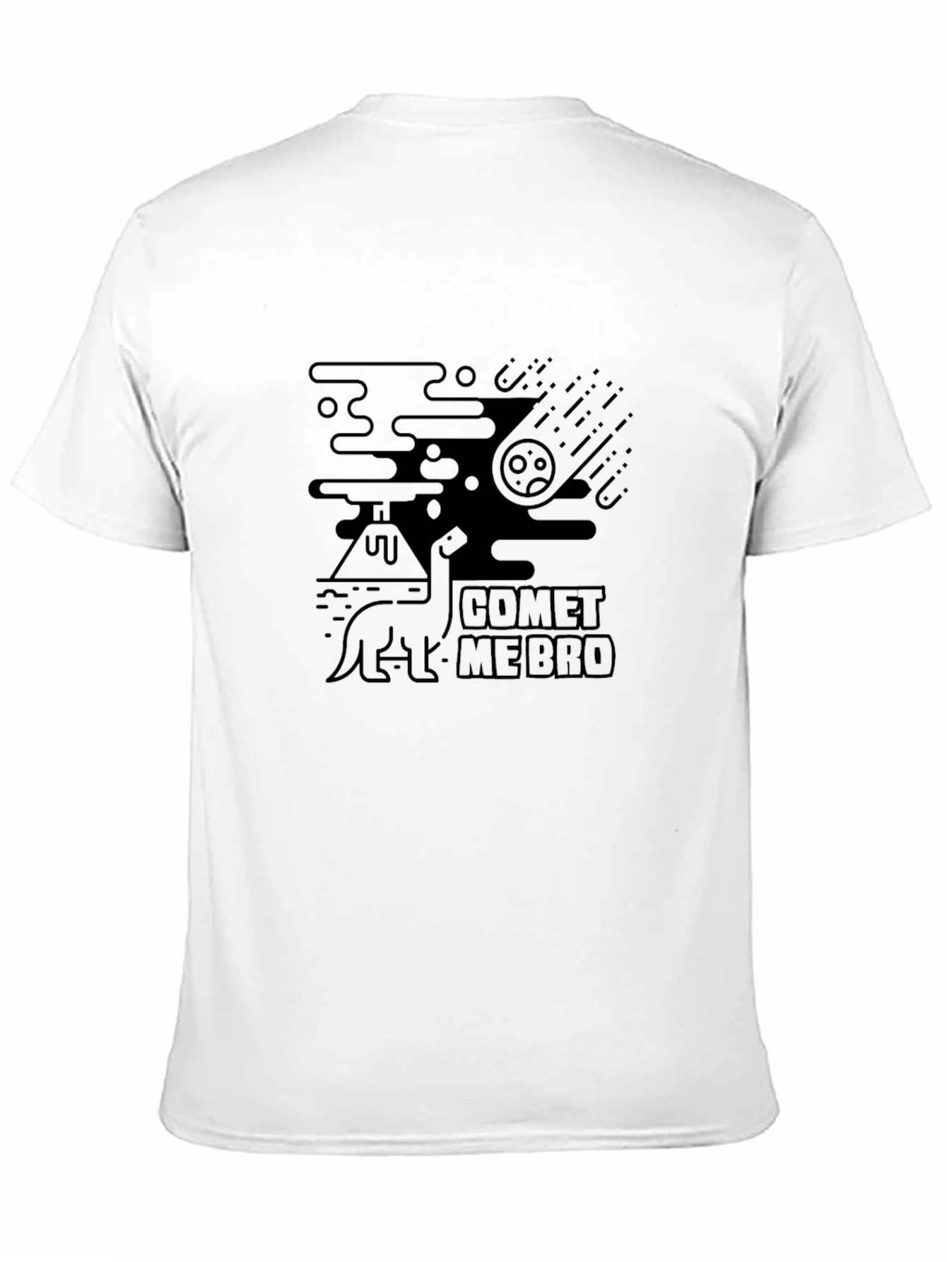 Black Comet Me Bro Black Graphic T-Shirt view 11