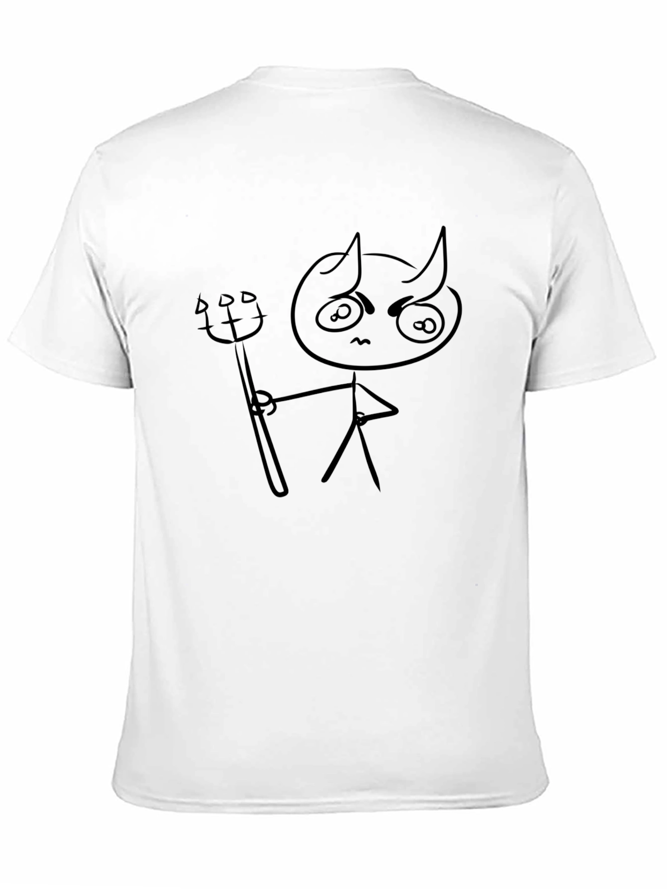 Black Devil Stick Figure Graphic T-Shirt view 11