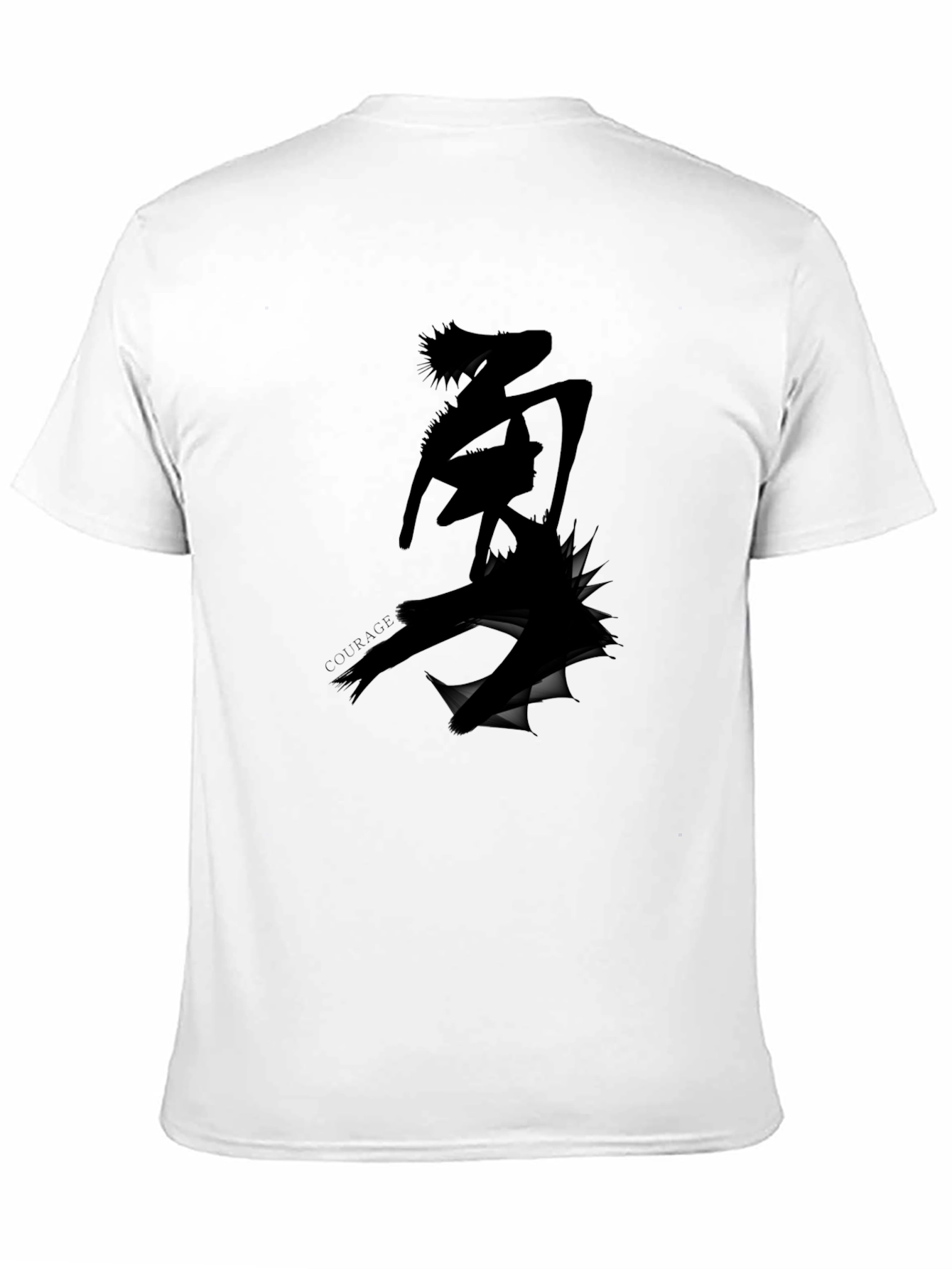 Black Edgy Graphic Tee - Ripped Anime Design view 11
