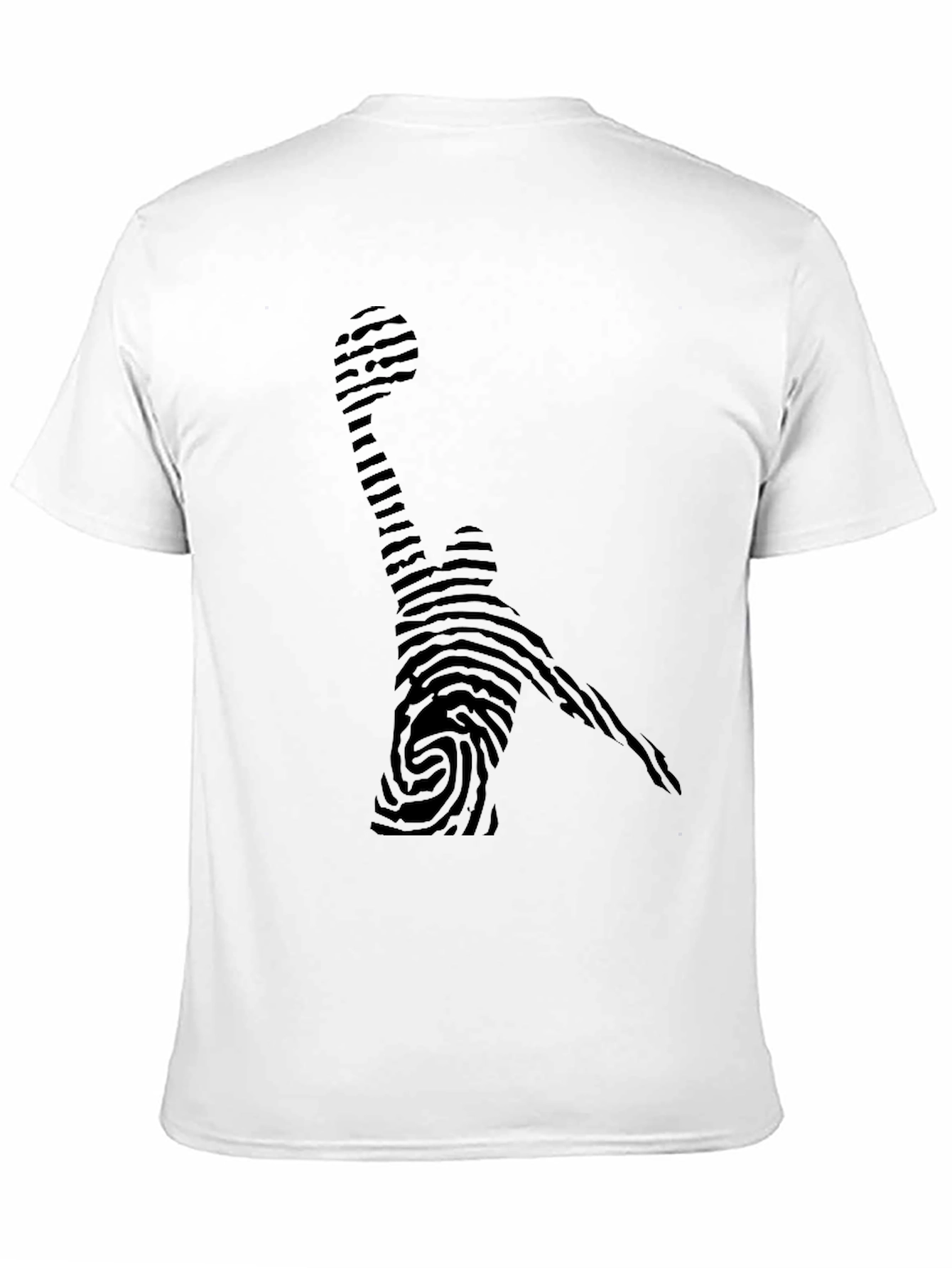 Black Fingerprint Basketball Player Black Tee view 11