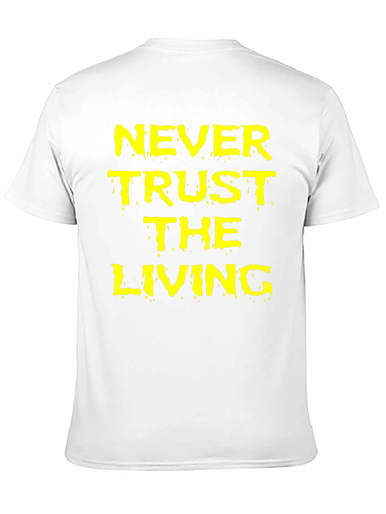 Black Never Trust the Living Black Graphic T-Shirt view 11
