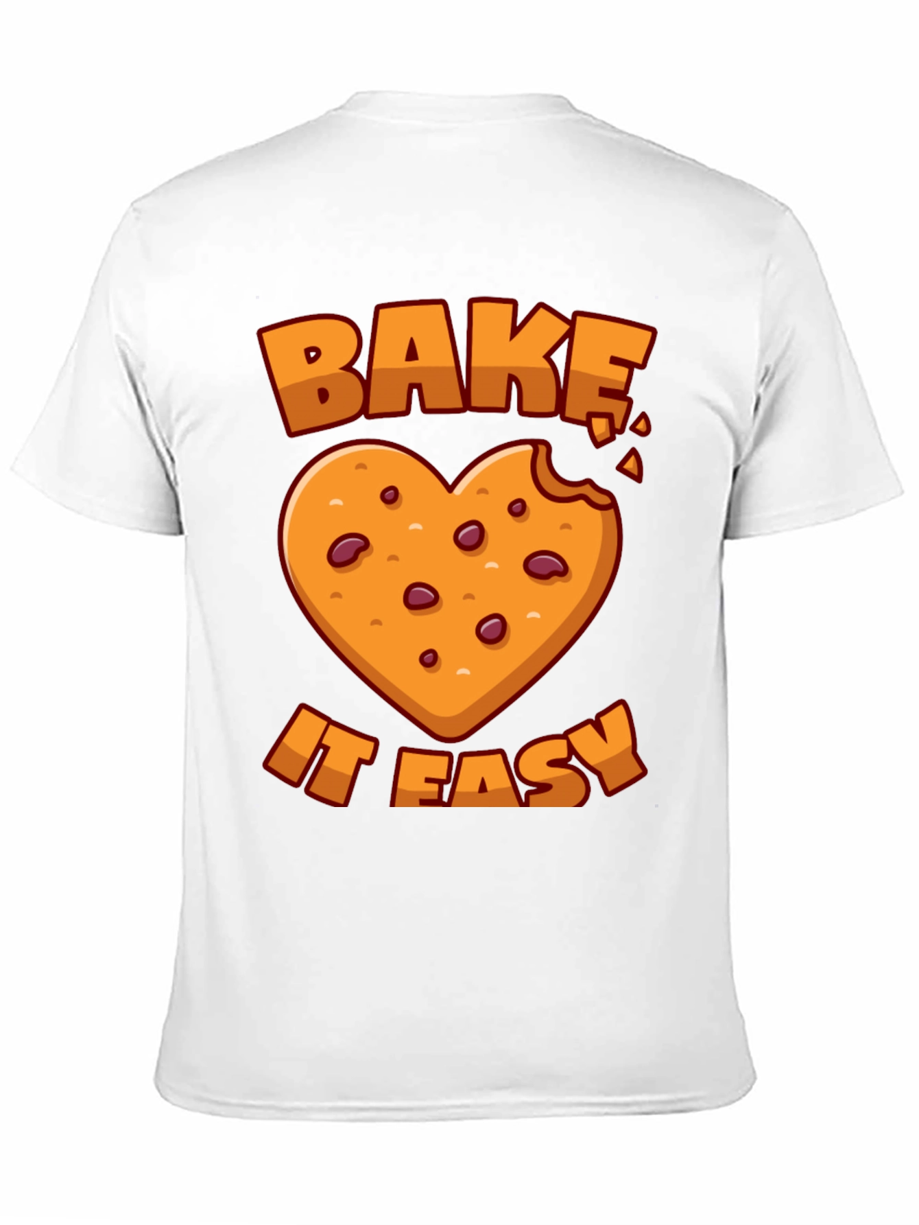 Black Bake It Easy T-Shirt Cookie Heart Graphic Tee view 11