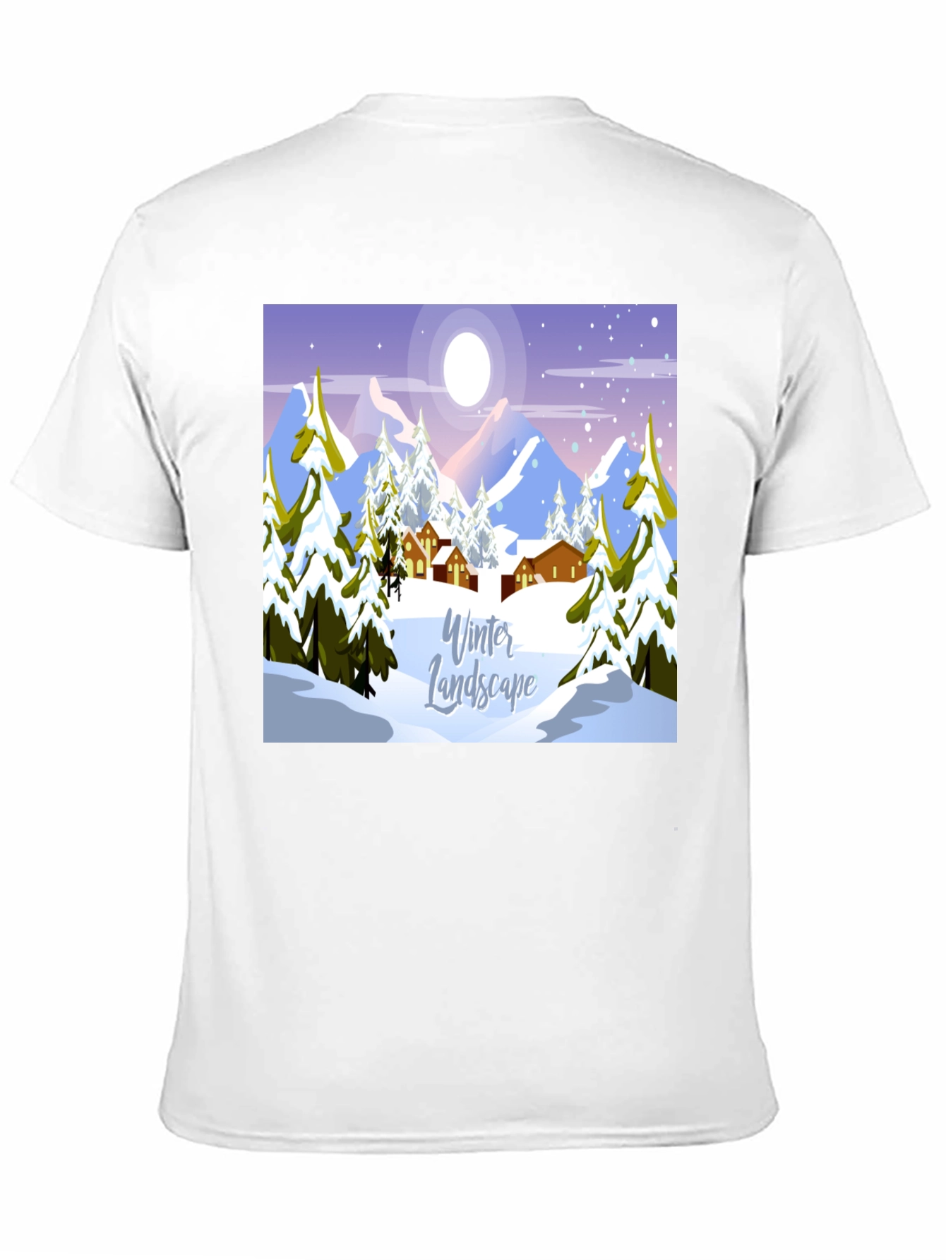 Black Winter Landscape Graphic Tee - Black view 11