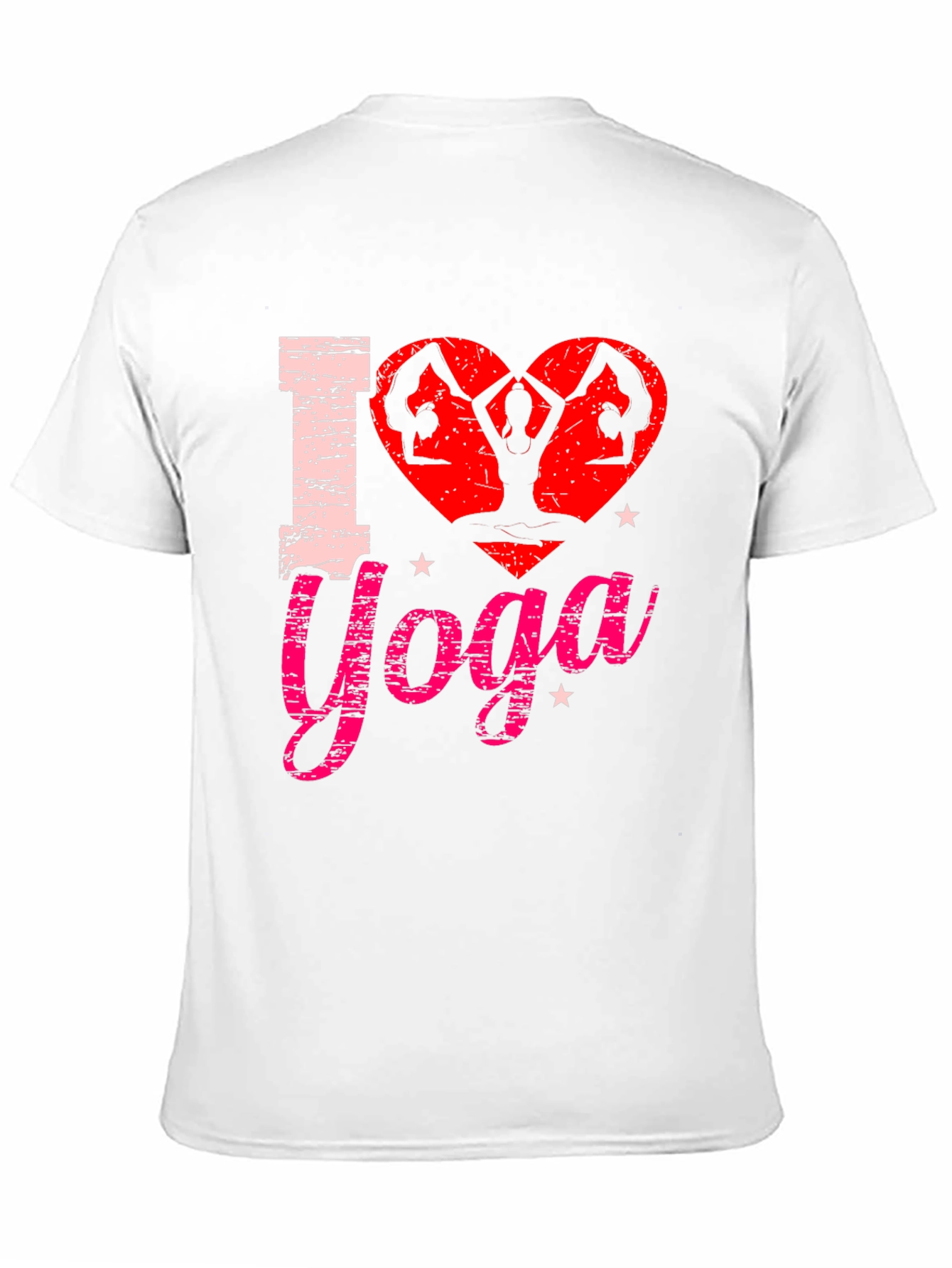 Black I Love Yoga Graphic Tee Shirt - Black Cotton Blend view 11