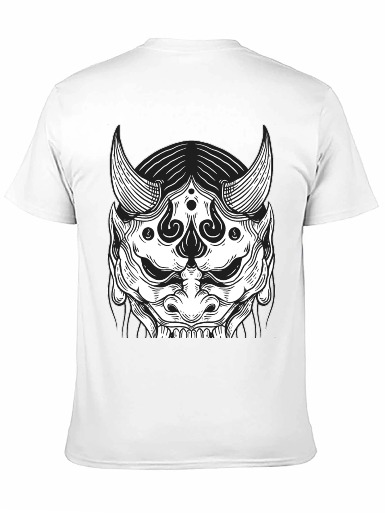 Black Black Oni Mask Graphic Tee view 11