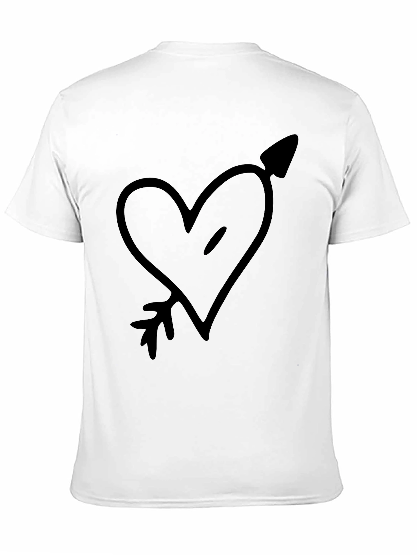 Black Heart Arrow Graphic Black T-Shirt view 11