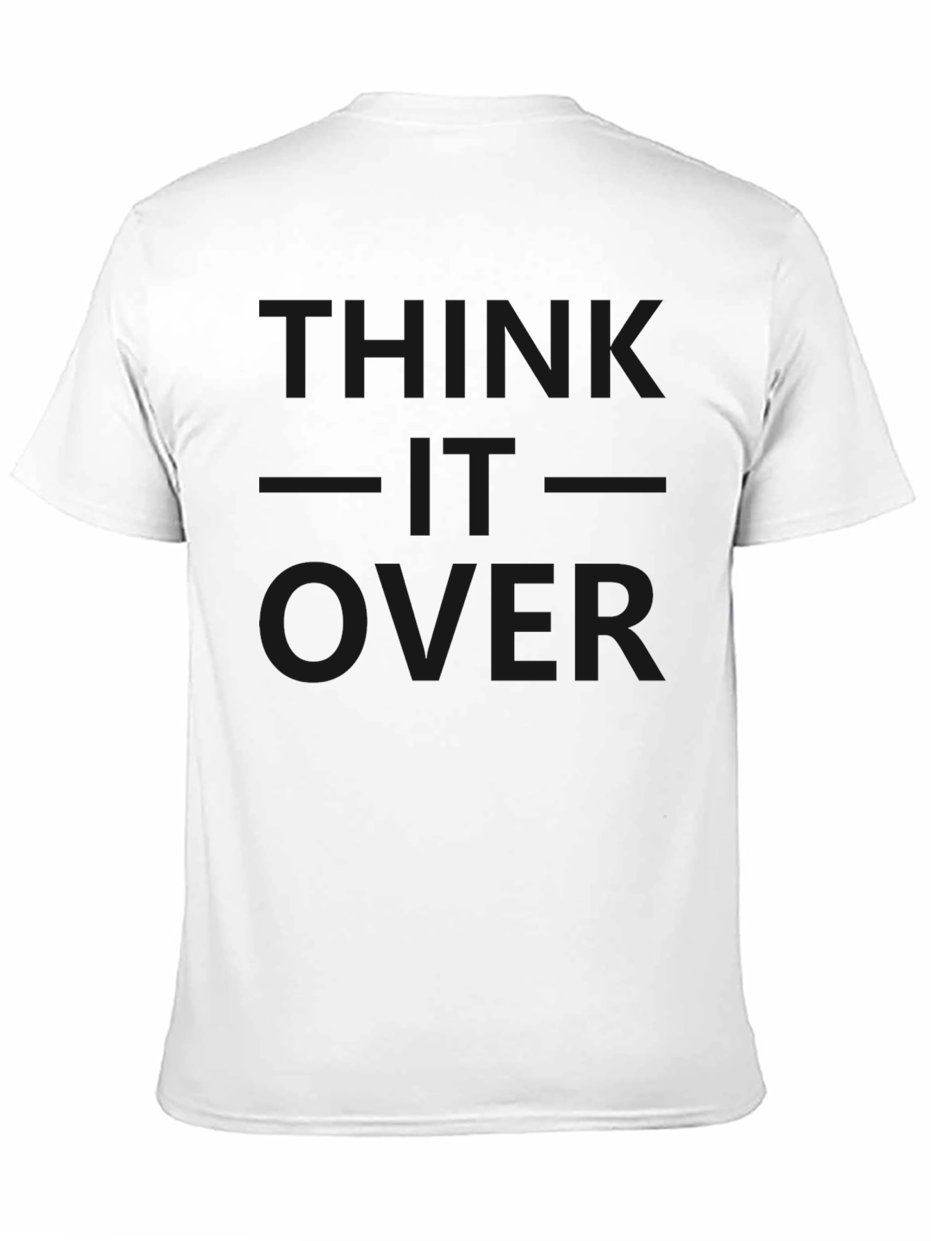 Black Think It Over Black Graphic Tee Shirt Casual view 11
