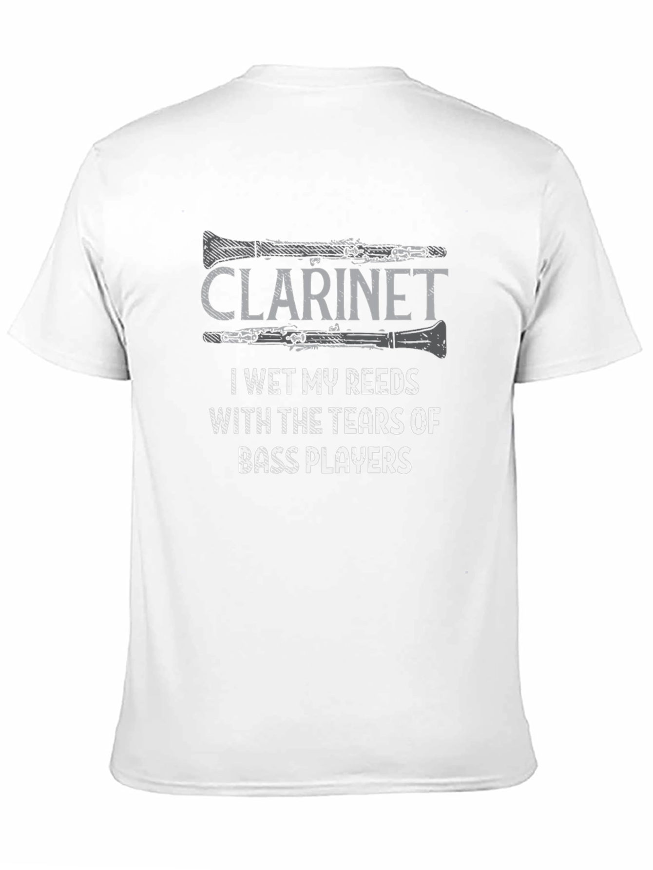 Black Clarinet Tears of Bass Players Humor Graphic Tee view 11