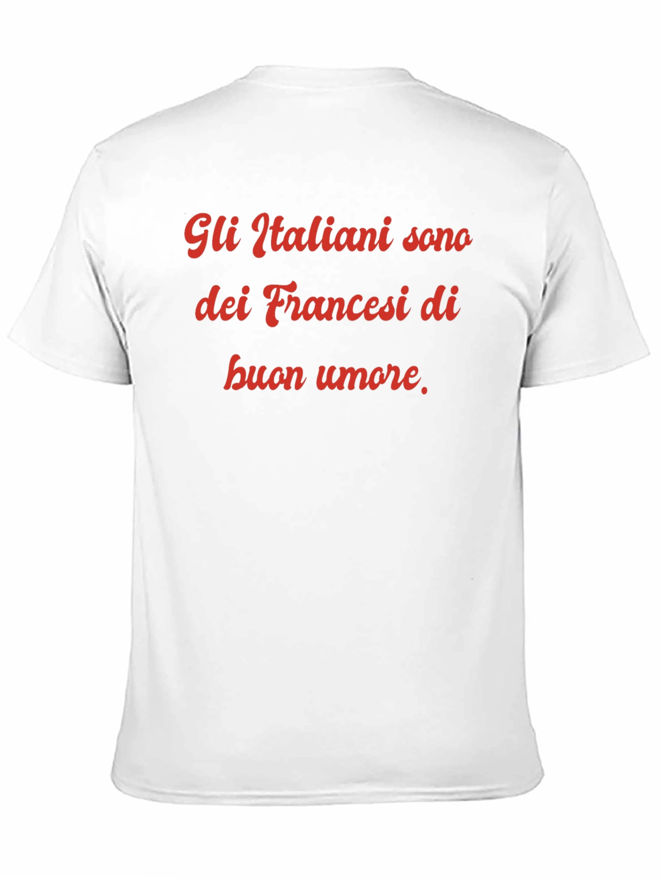 Black Funny Italian Quote T-Shirt - "French People with a Good Sense of Humor" view 11