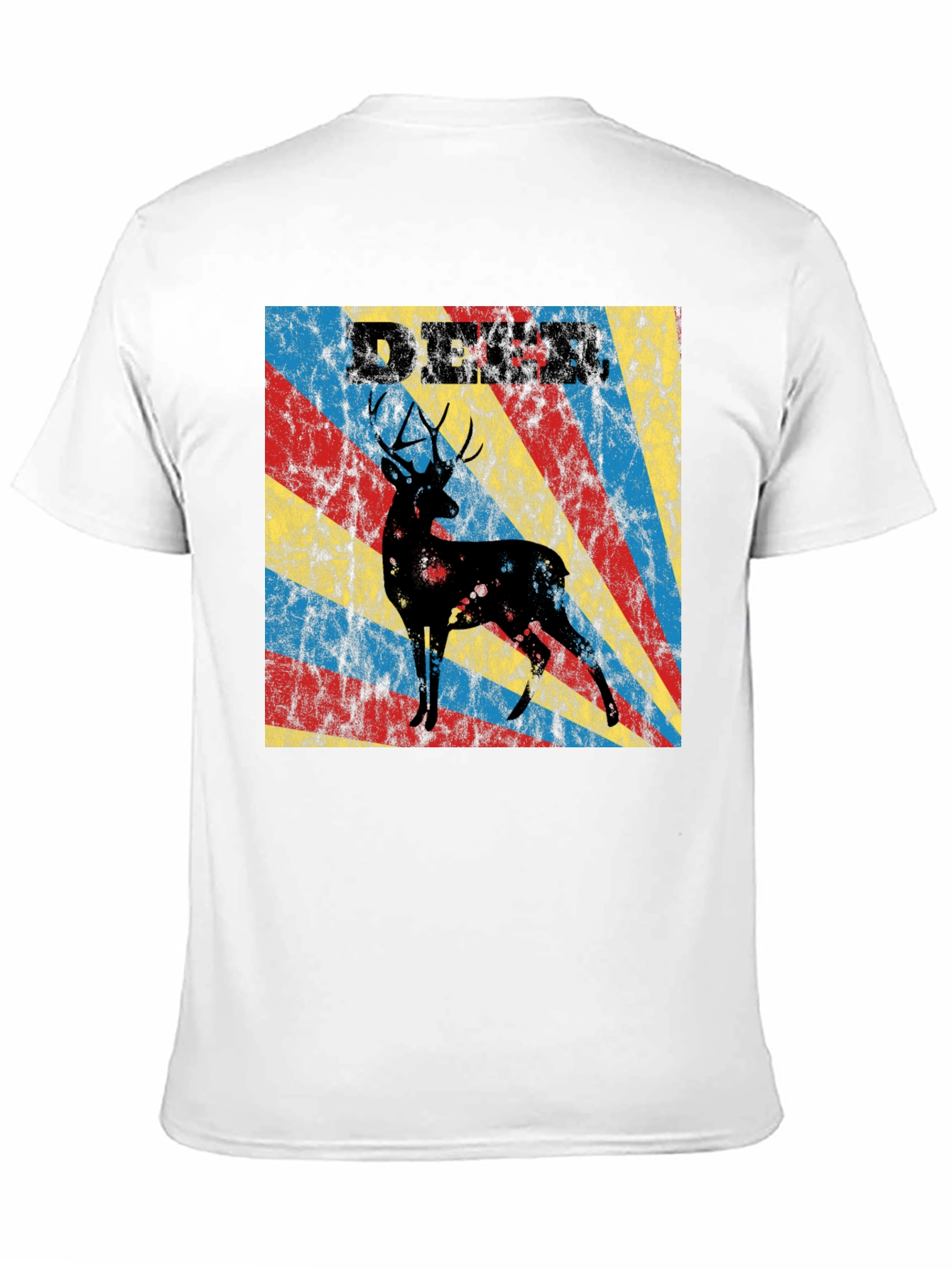 Black Vintage Deer Graphic T-Shirt - Retro Style Tee view 11