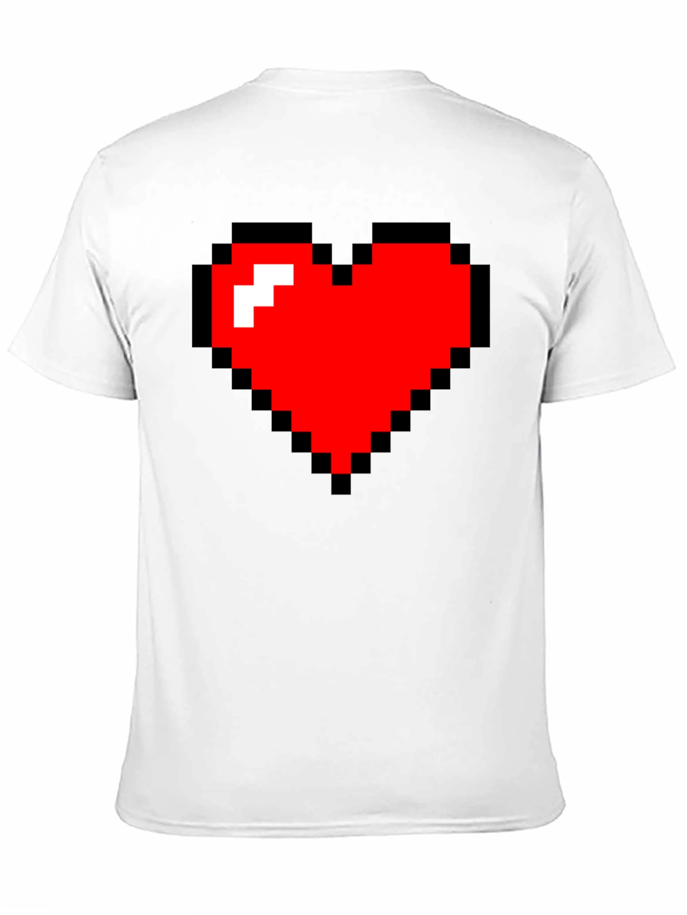 Black Pixel Heart Black Tee - Gamer Style view 11