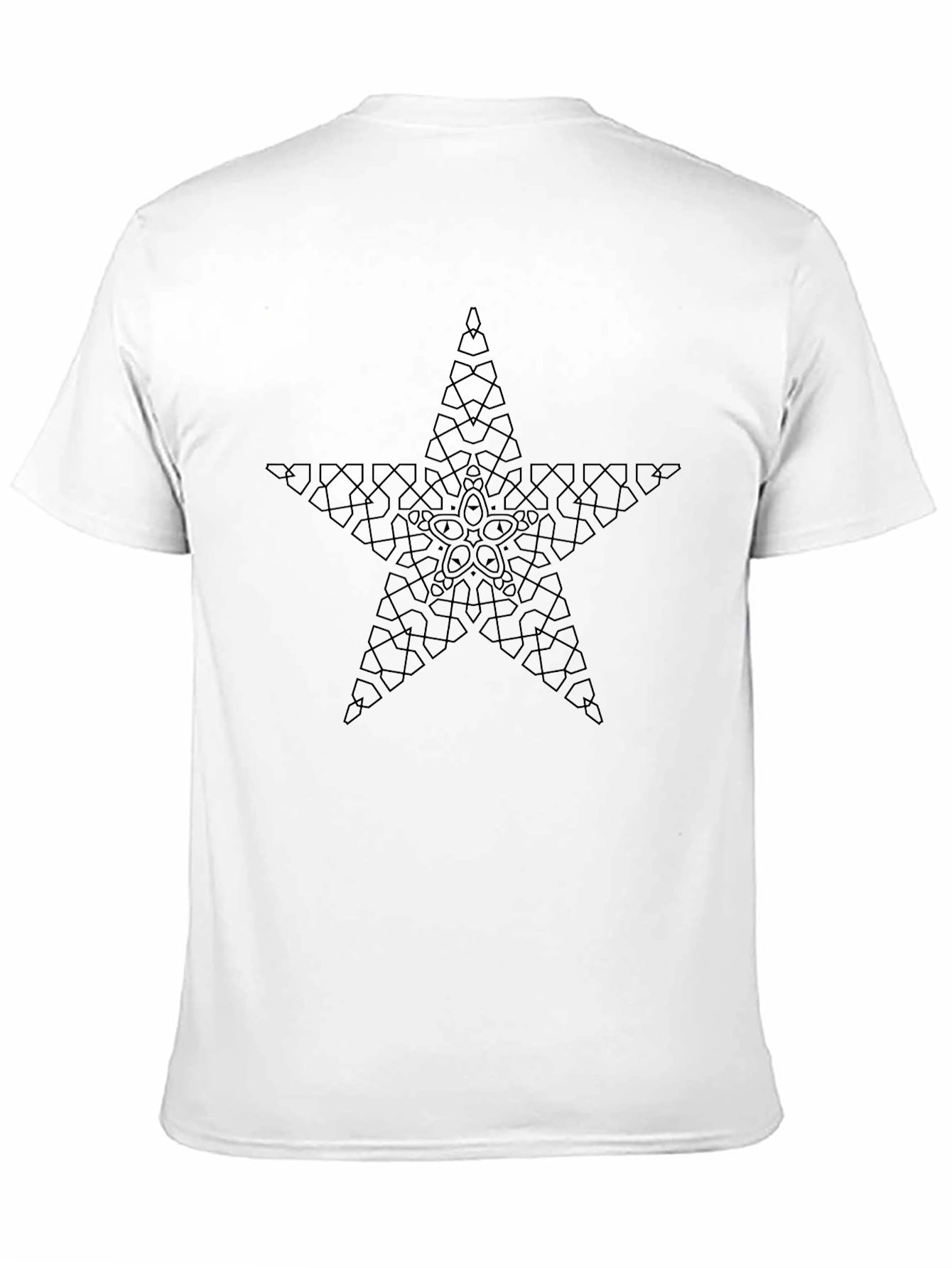 Black Geometric Star T-Shirt - Black view 11