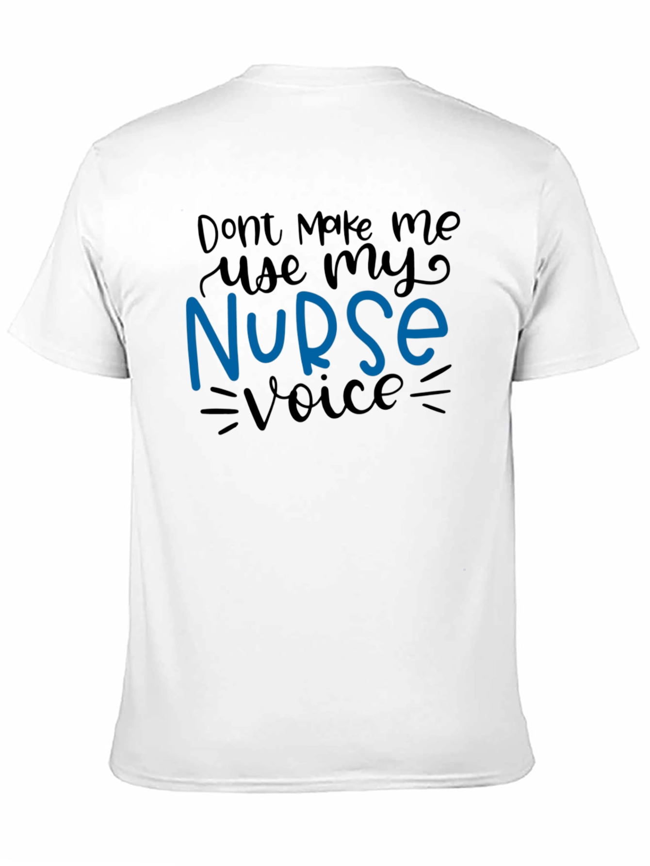 Black Funny Nurse Voice Graphic T-Shirt view 11