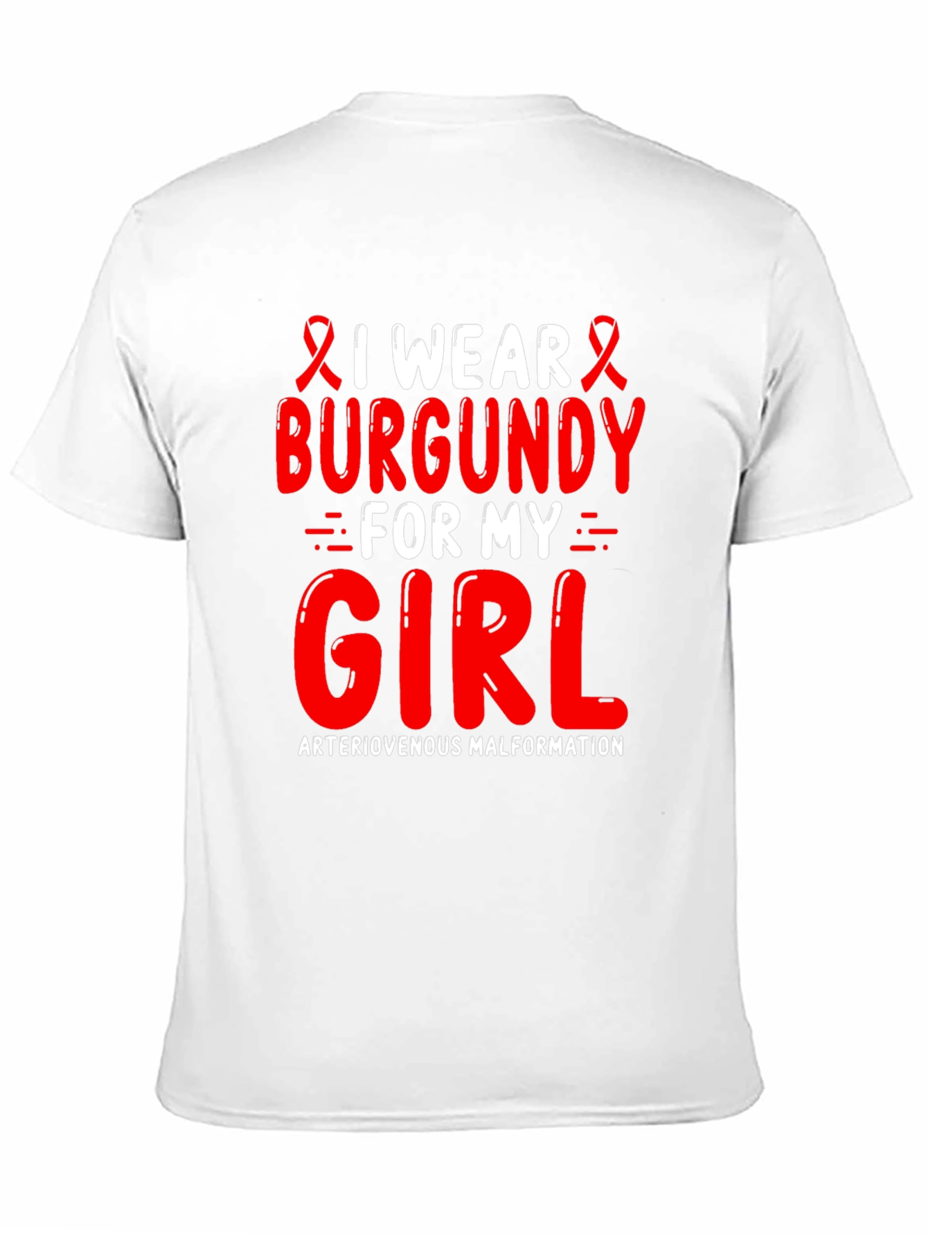 Burgundy Awareness T-Shirt - Arteriovenous Malformation Support - 11