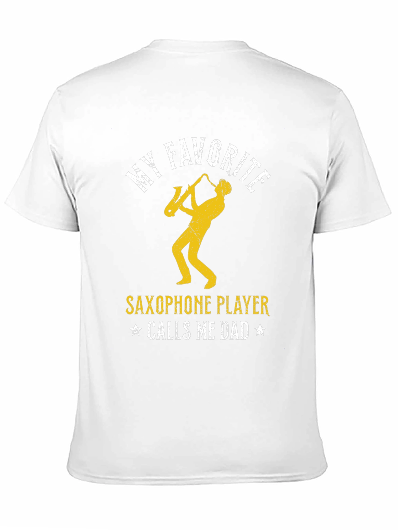 Black My Favorite Saxophone Player Calls Me Dad T-Shirt view 11