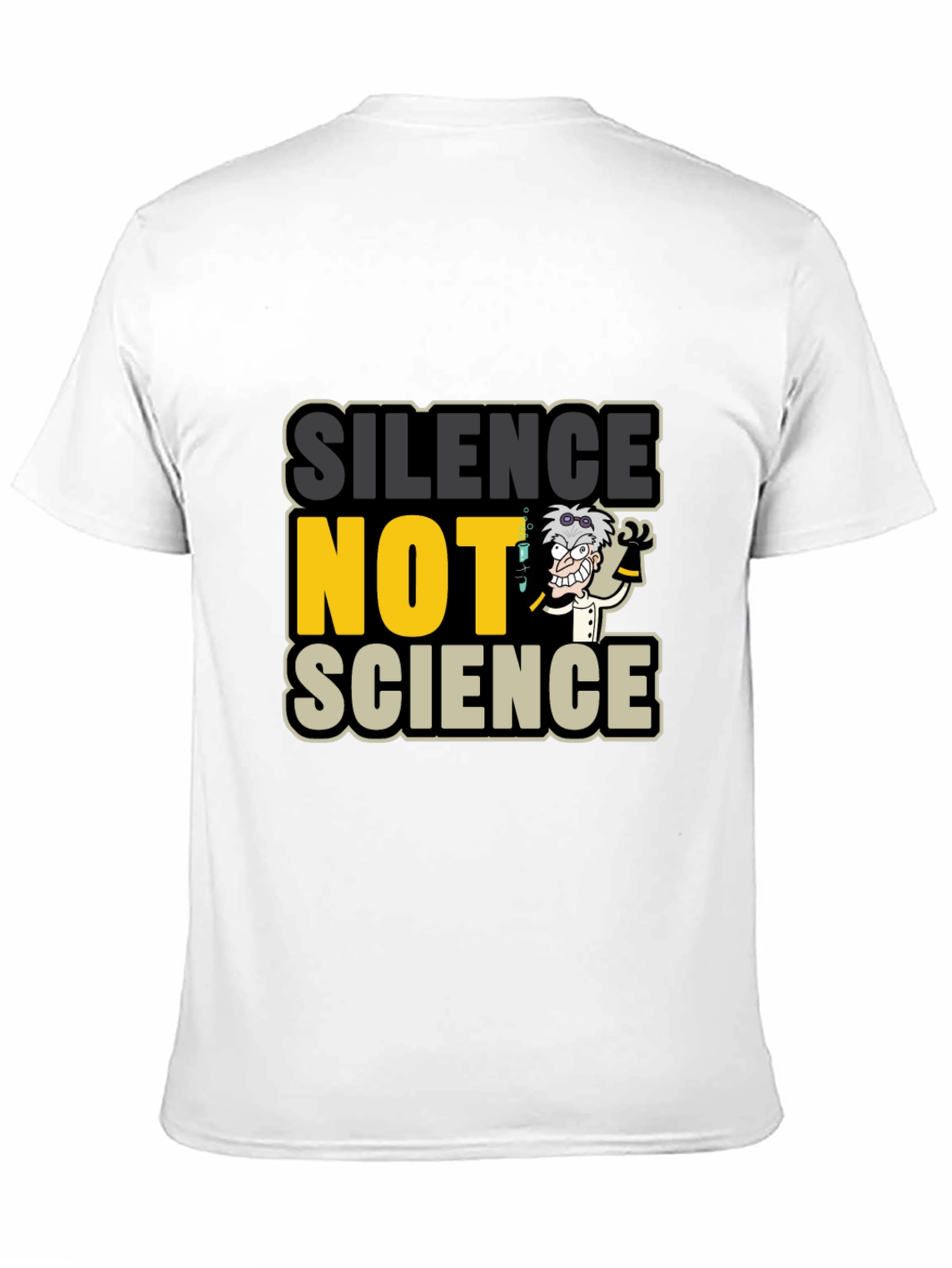 Black Silence NOT Science Graphic T-Shirt view 11
