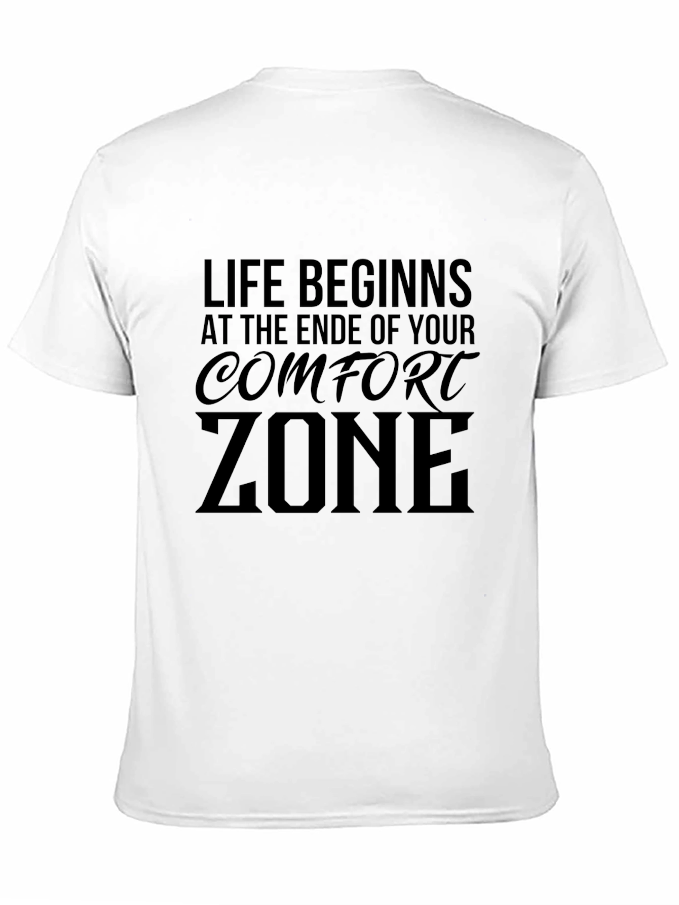 Black Life Begins At The End Comfort Zone T-Shirt view 11