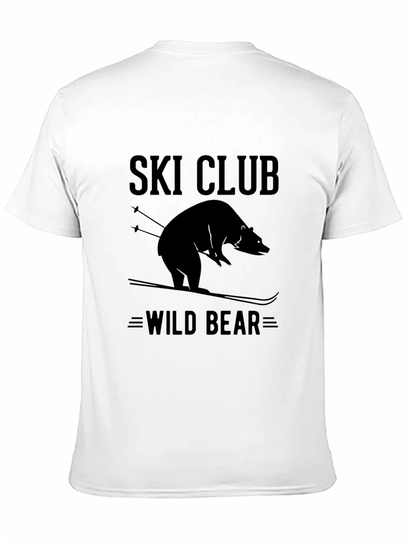 Black Ski Club Wild Bear Graphic T-Shirt - Black view 11