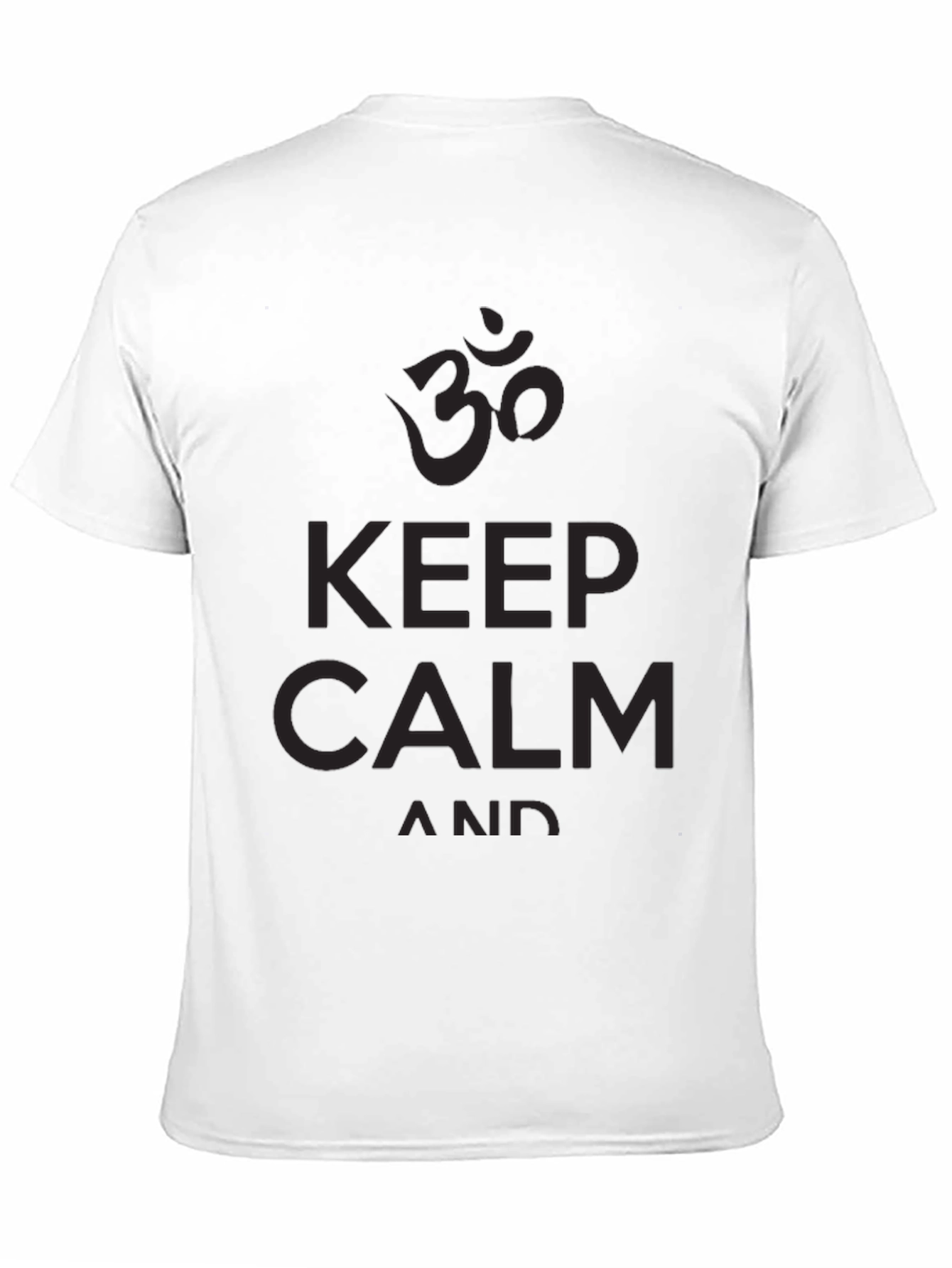Black Keep Calm Om Graphic T-Shirt - Men's Black Tee view 11