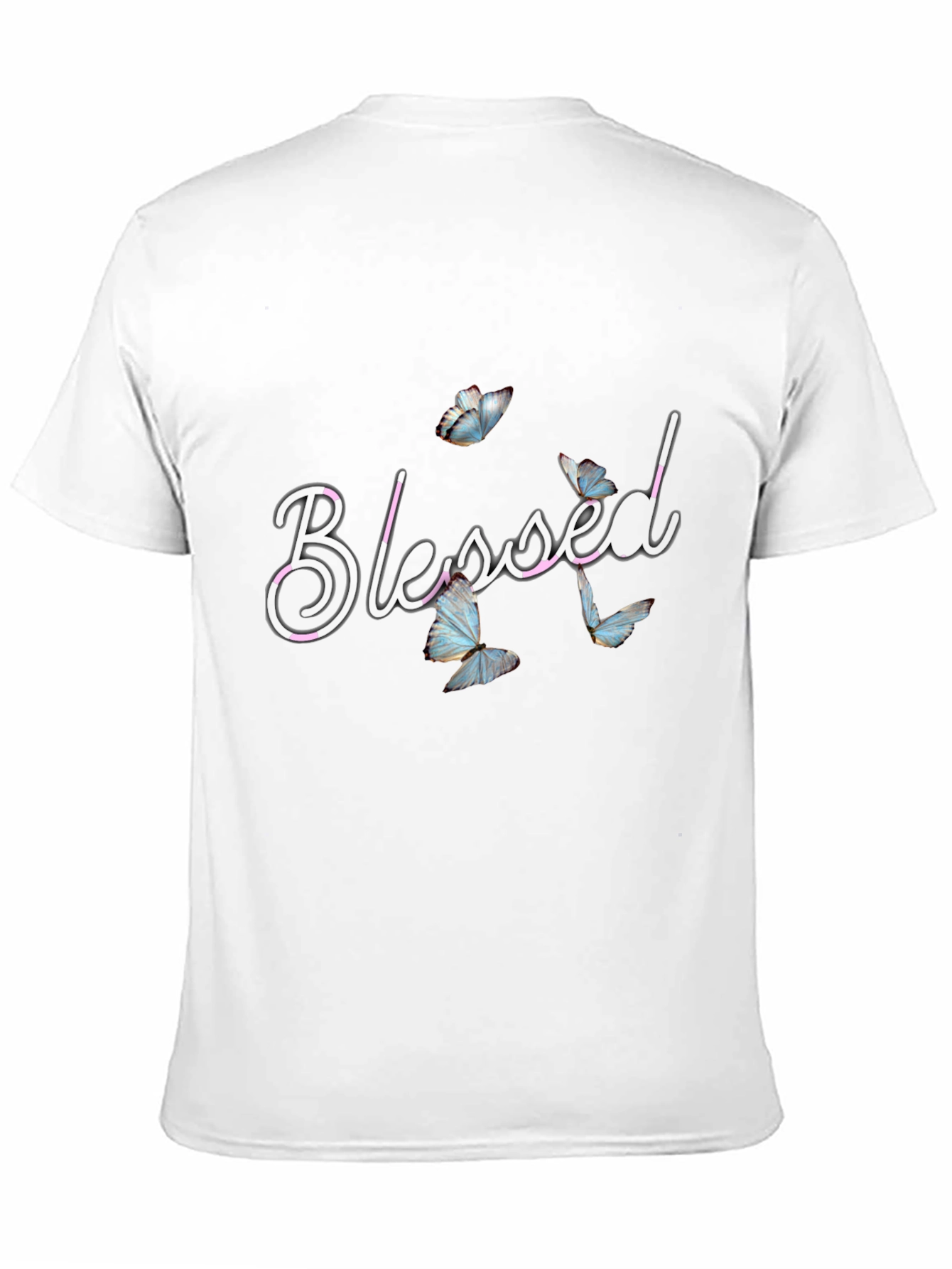 Black Blessed Butterfly Graphic Tee - Soft Black Cotton view 11